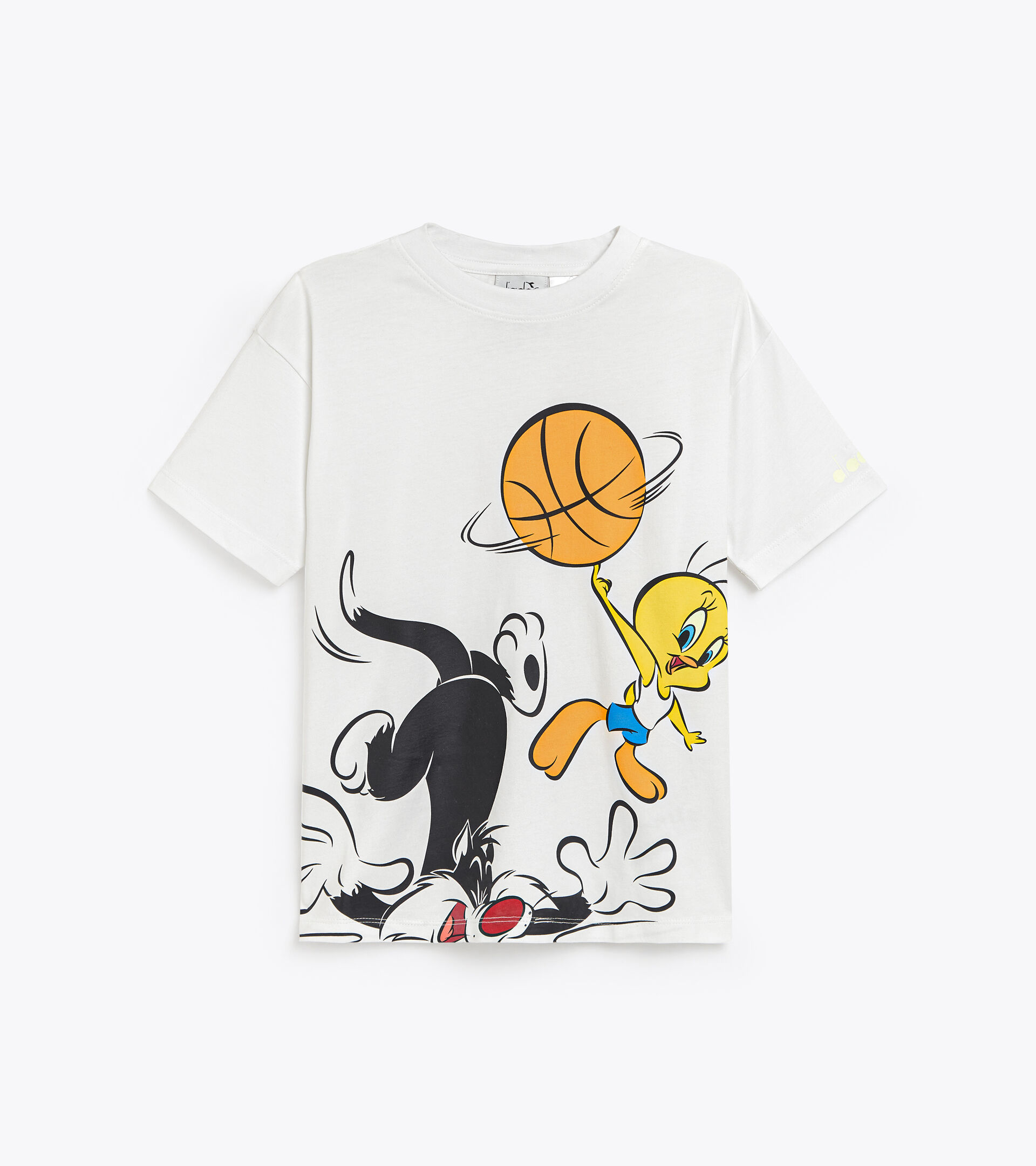 Sports T-shirt - Kids JU.T-SHIRT SS WB OPTICAL WHITE + A - Diadora