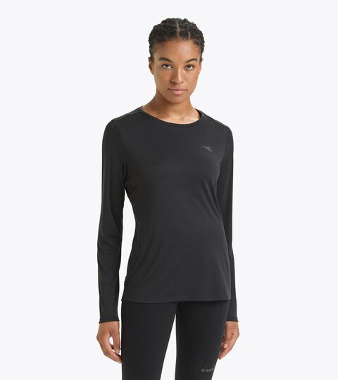 Camiseta técnica de manga larga - Mujer L. LS T-SHIRT RUN NEGRO - Diadora