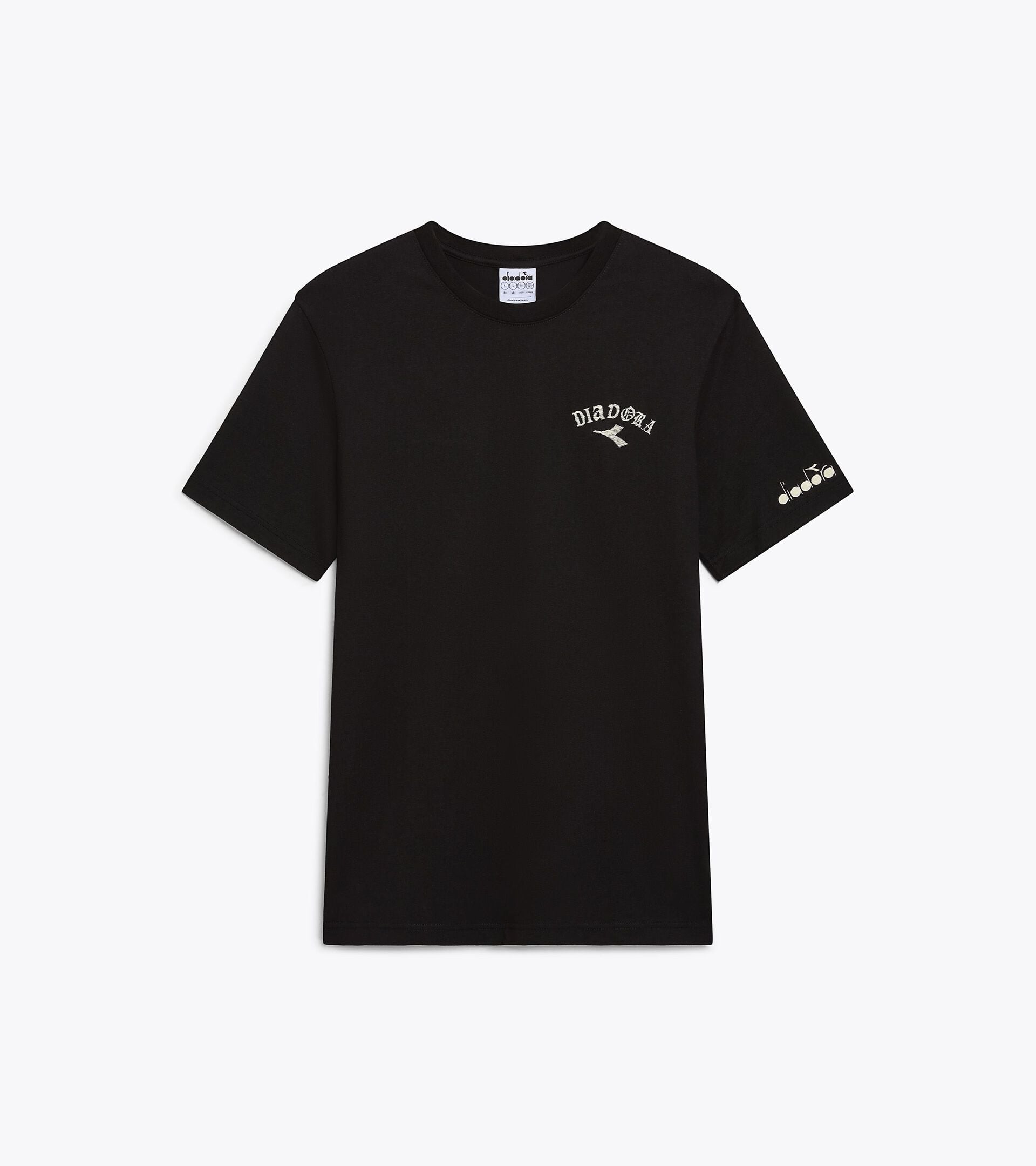 Cotton T-shirt - Run Valley - All-gender SS T-SHIRT RUN CREW BLACK - Diadora