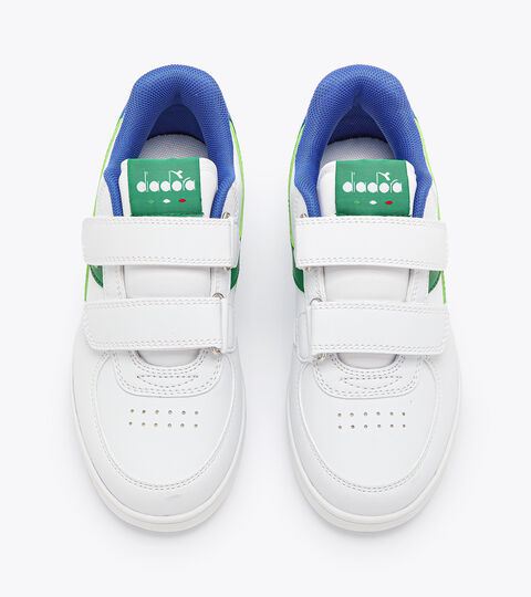 RAPTOR LOW PS, WEISS/FROHLICHGRUN Sportschuh - Kinder 4-8 Jahren RAPTOR LOW PS WEISS/FROHLICHGRUN - Diadora
