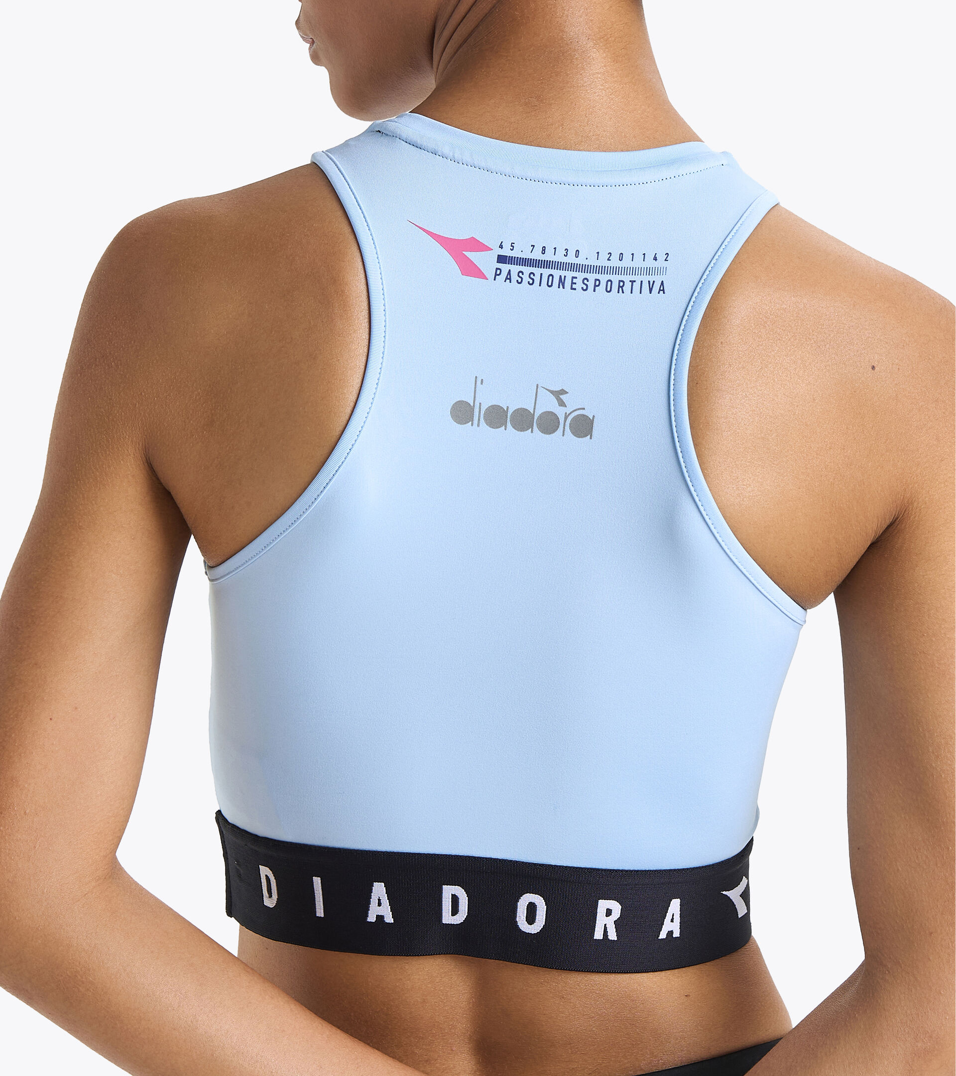 Crop top deportivo - Mujer L. CROP TOP BE ONE AZUL CLARO LUMINOSO - Diadora