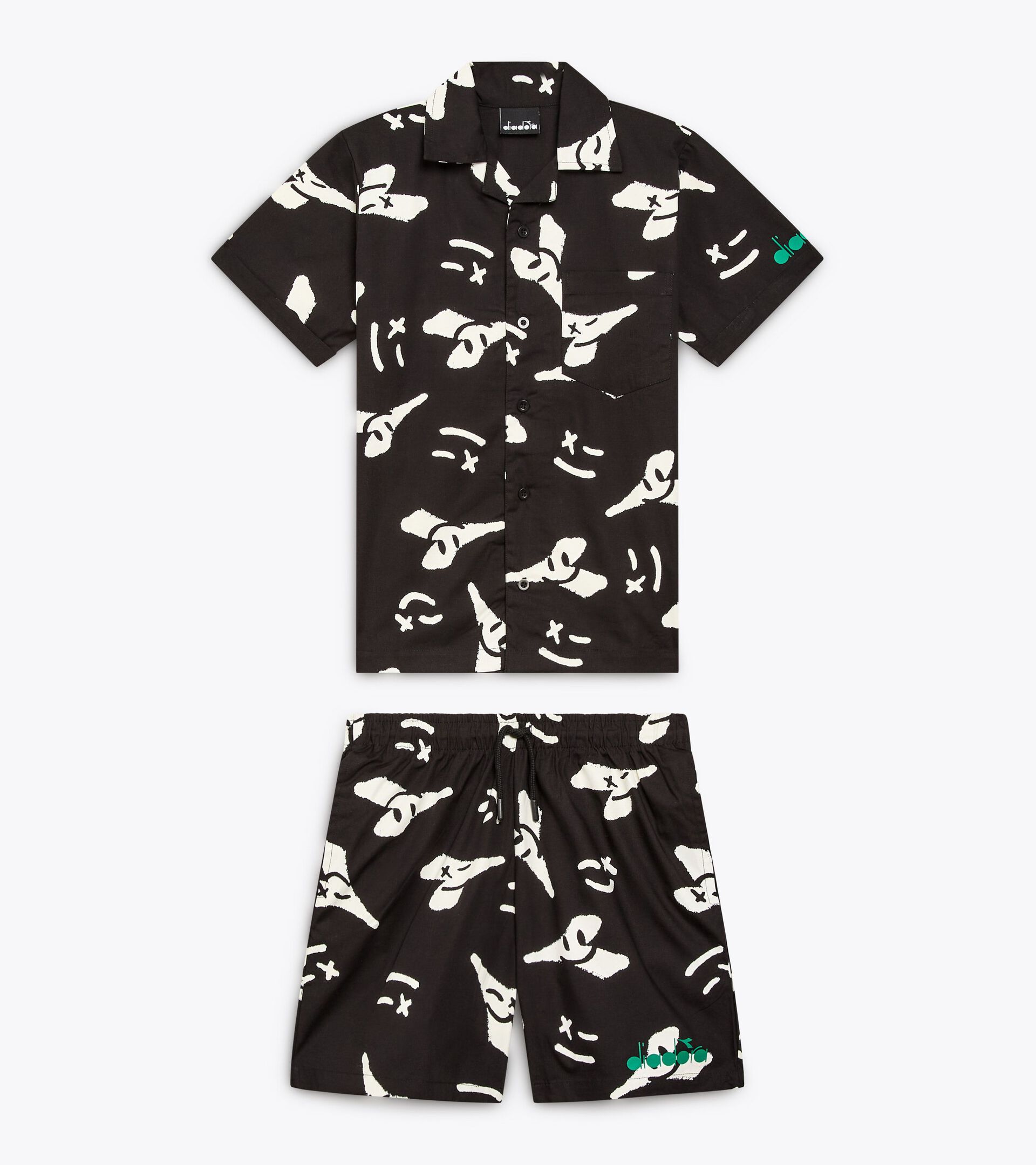Sport suit - Fit comfort - Boy JB. SET SMILE LOGO BLACK - Diadora