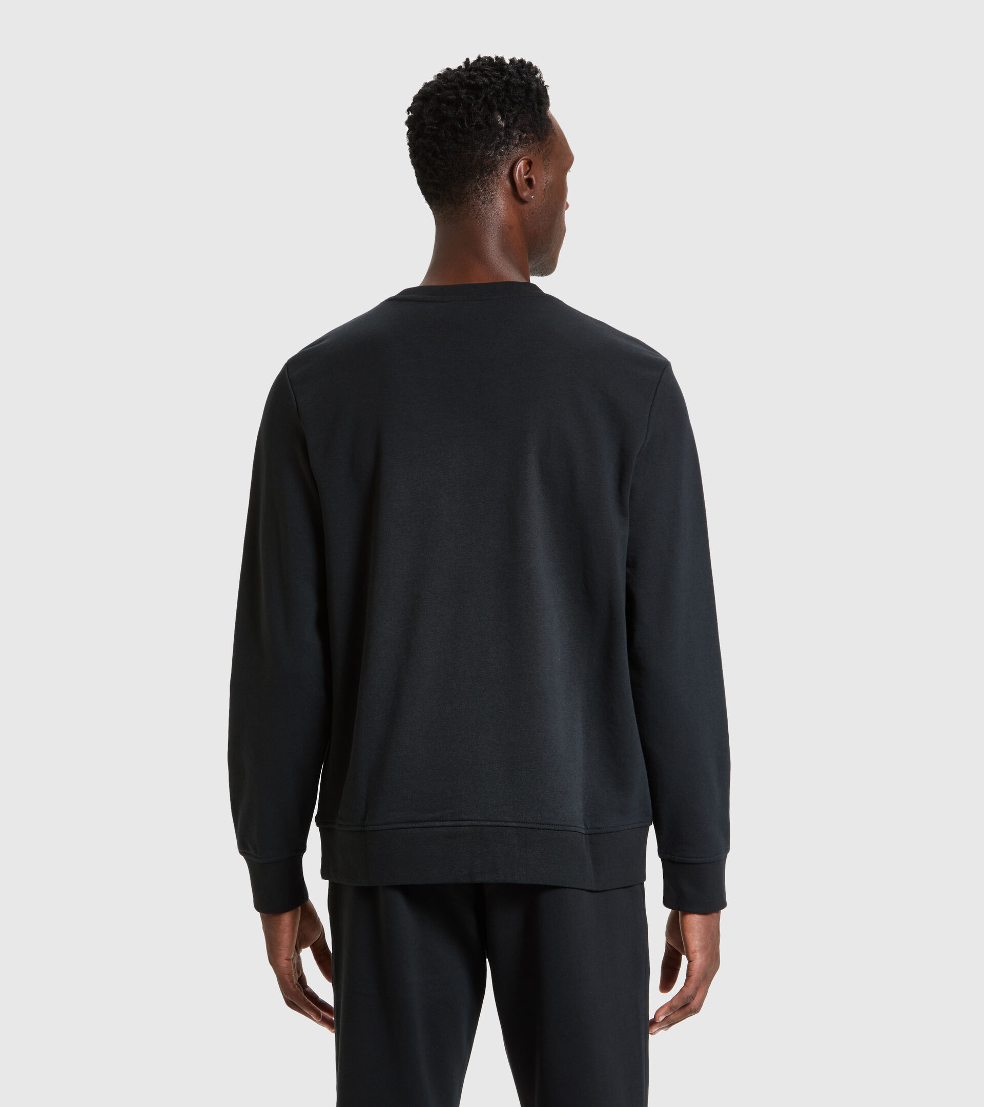 Crew-neck sweatshirt - Men SWEATSHIRT CREW LOGO CHROMIA BLACK - Diadora
