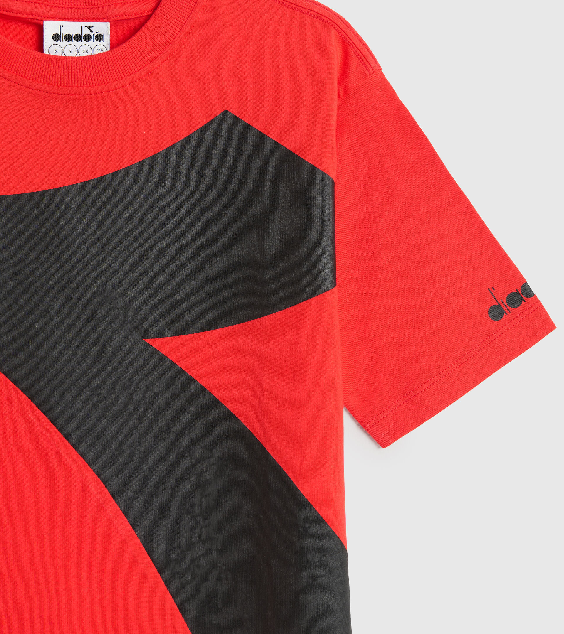 Cotton sports T-shirt - Boy’s JB.T-SHIRT SS POWER LOGO POPPY RED - Diadora