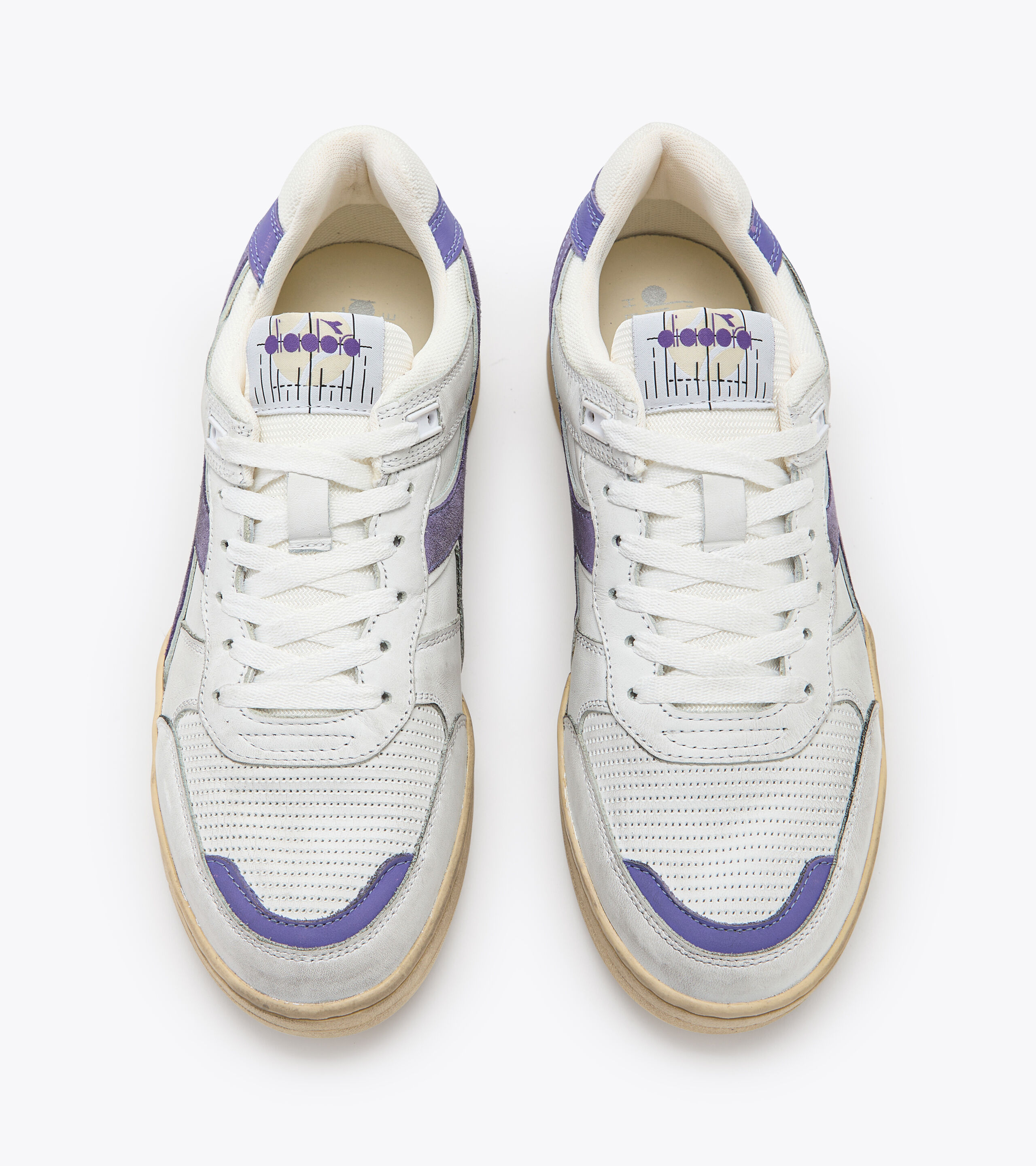 Diadora Heritage Sneaker Unisex – Ispirazione Tennis, Tomaia In Tessuto E Camoscio, Colore Blu/Arancione/Bianco - 4