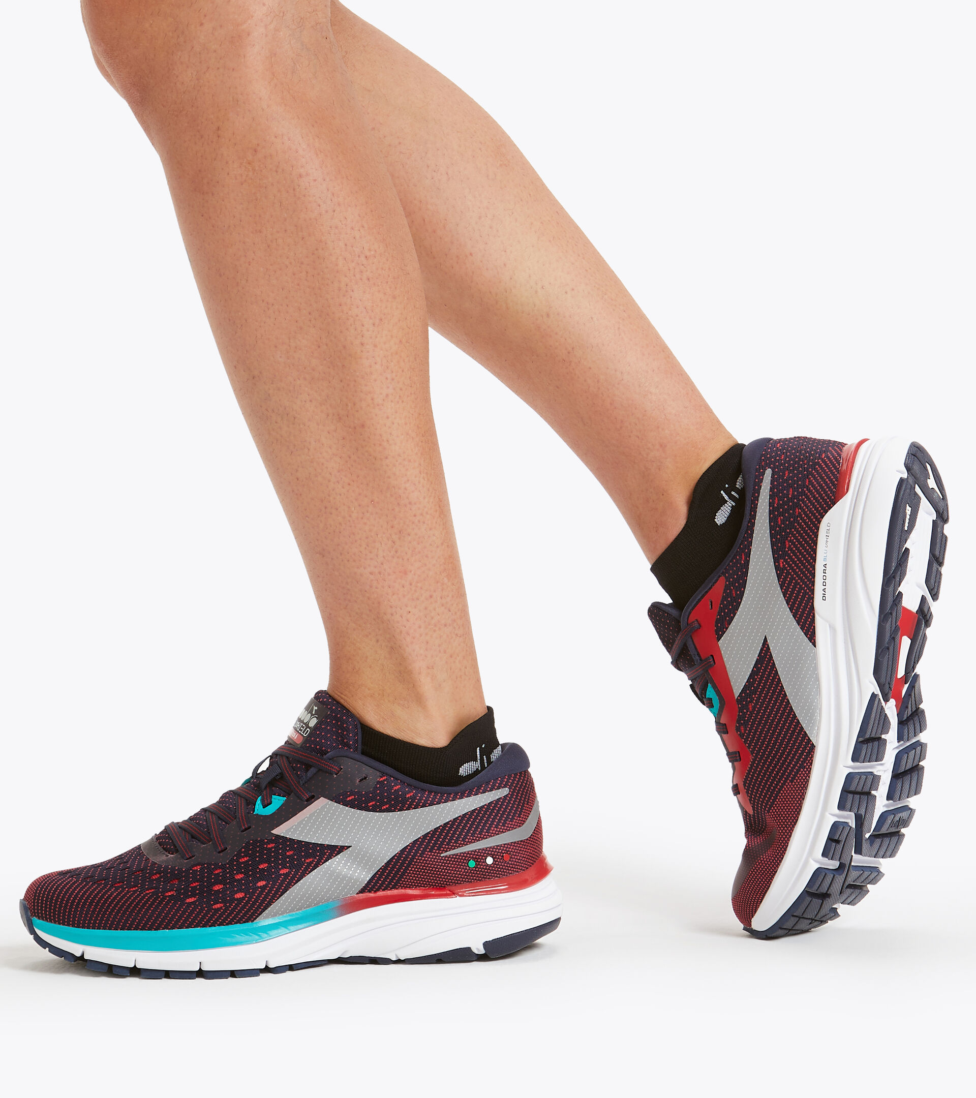 Running shoe - Men’s MYTHOS BLUSHIELD 6 BLUE CORSAIR/LYCHEE - Diadora