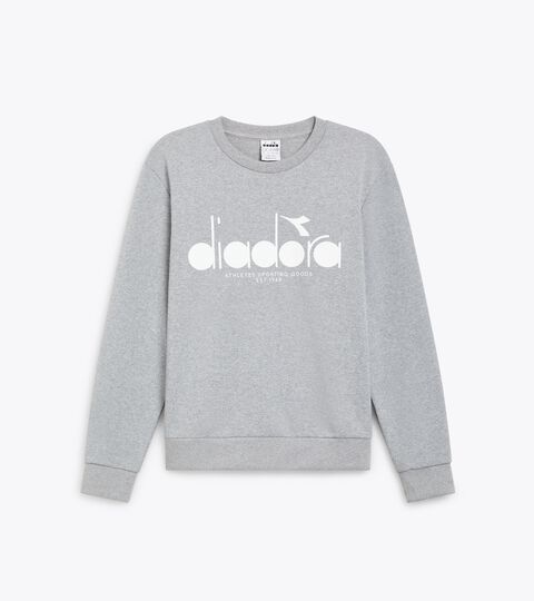 SWEATSHIRT CREW LOGO, HIGH RISE MELANGE Cotton crewneck - All-Gender SWEATSHIRT CREW LOGO HIGH RISE MELANGE - Diadora
