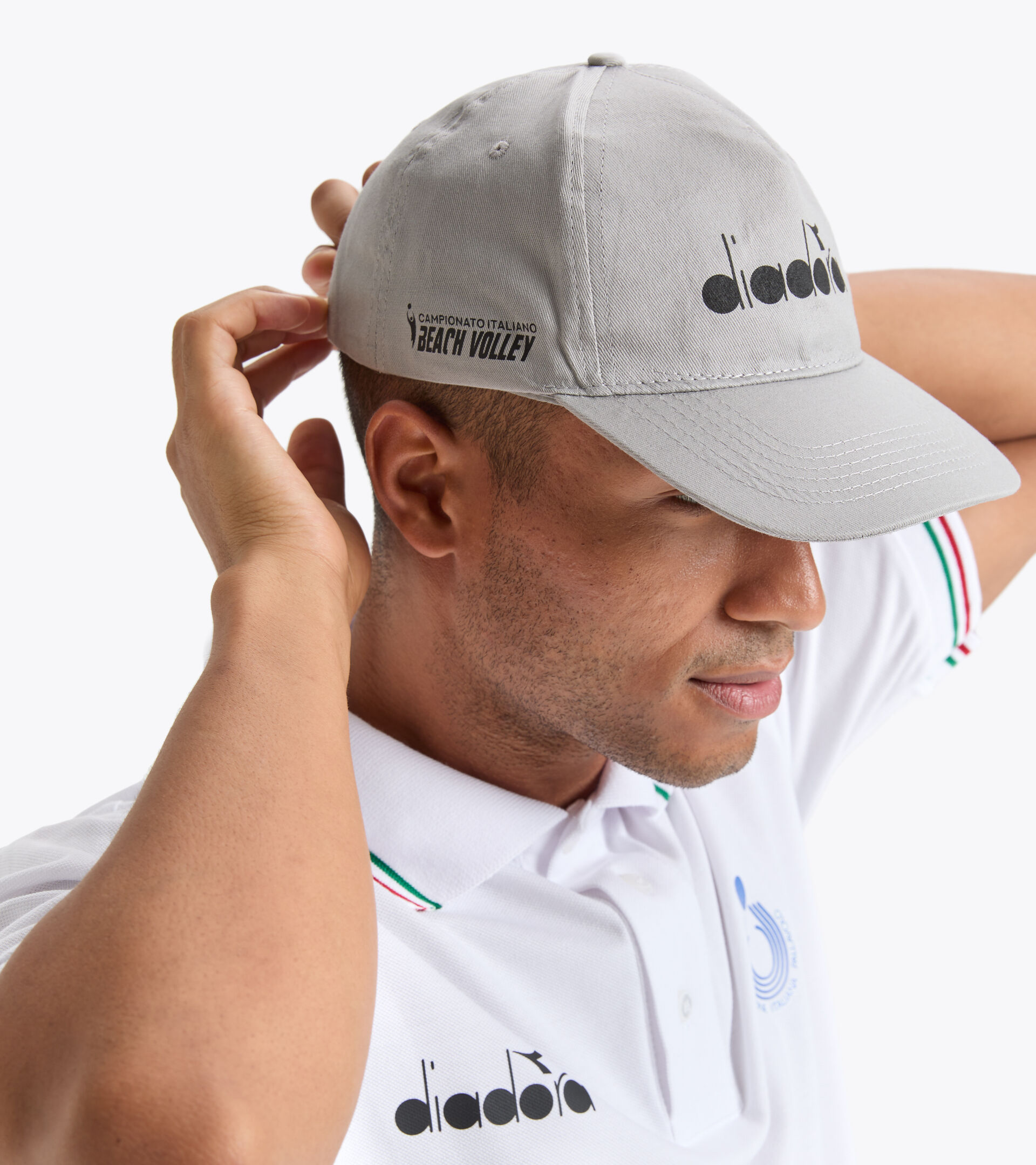 Cap - Italian Beach Volley Championship CAPPELLINO CAMP. ITALIANO GRAY MELANGE MIDDLE - Diadora