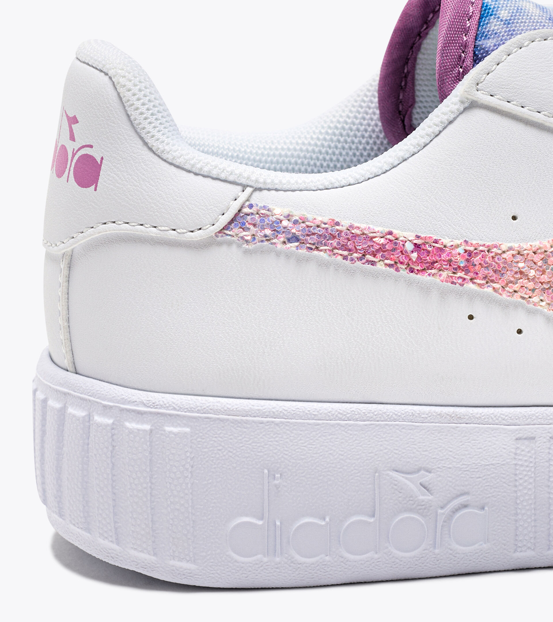 Sports shoes - Kids 4-8 years GAME STEP GLOW PS WHITE/CYCLAMEN - Diadora