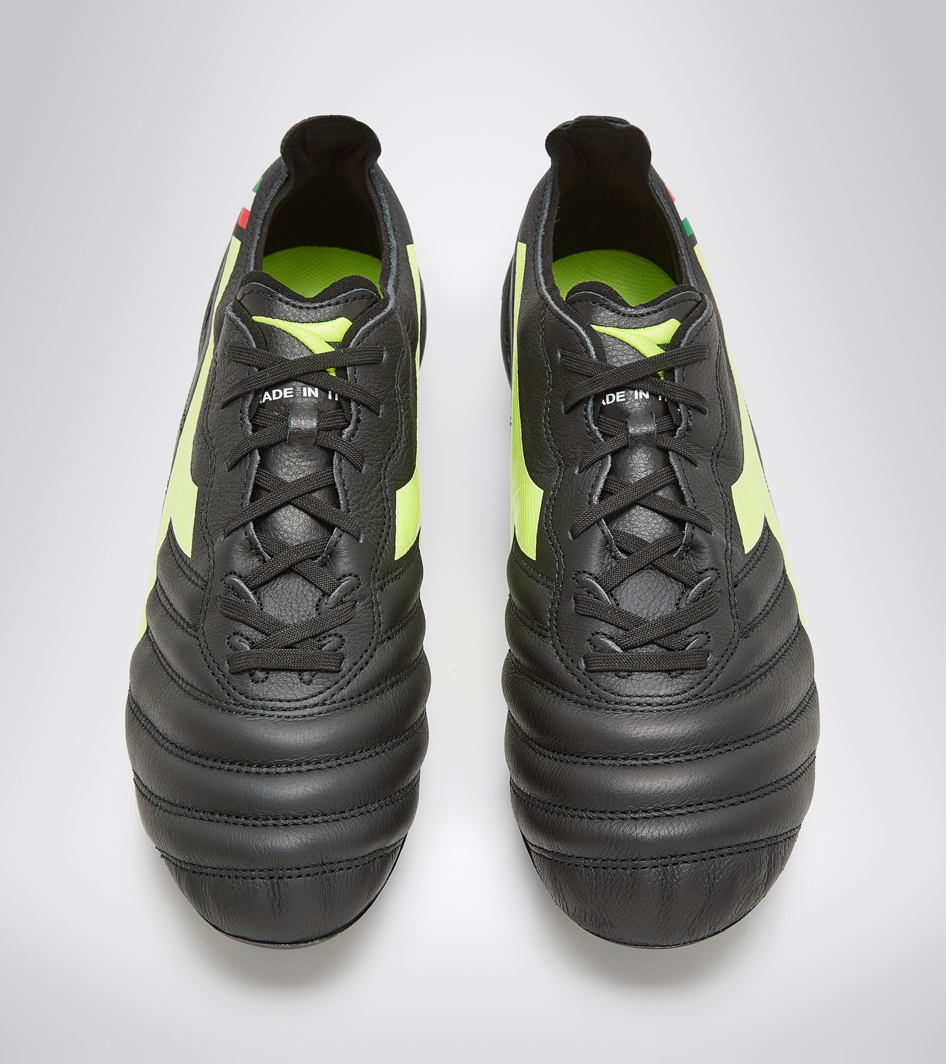 Fußballschuhe Made in Italy - Herren BRASIL ELITE2 TECH ITA LPX SCHWARZ/FLUO GELB DD - Diadora