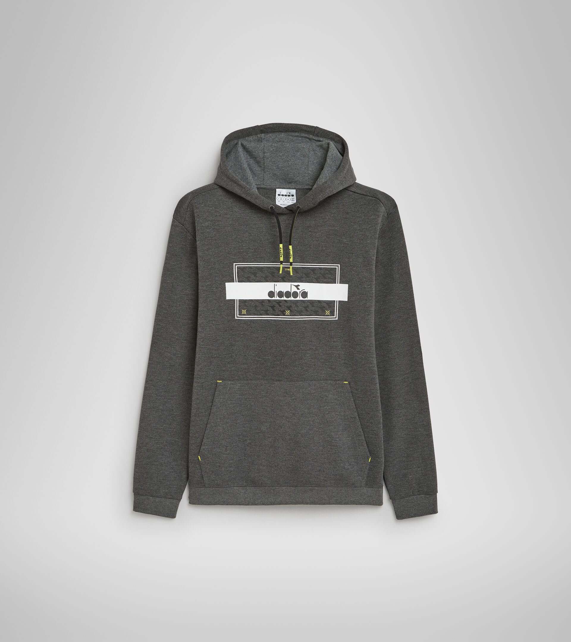 Sweat-shirt à capuche - Homme HOODIE URBANITY MELANGE GRIS FONCÉ MOUETTE - Diadora