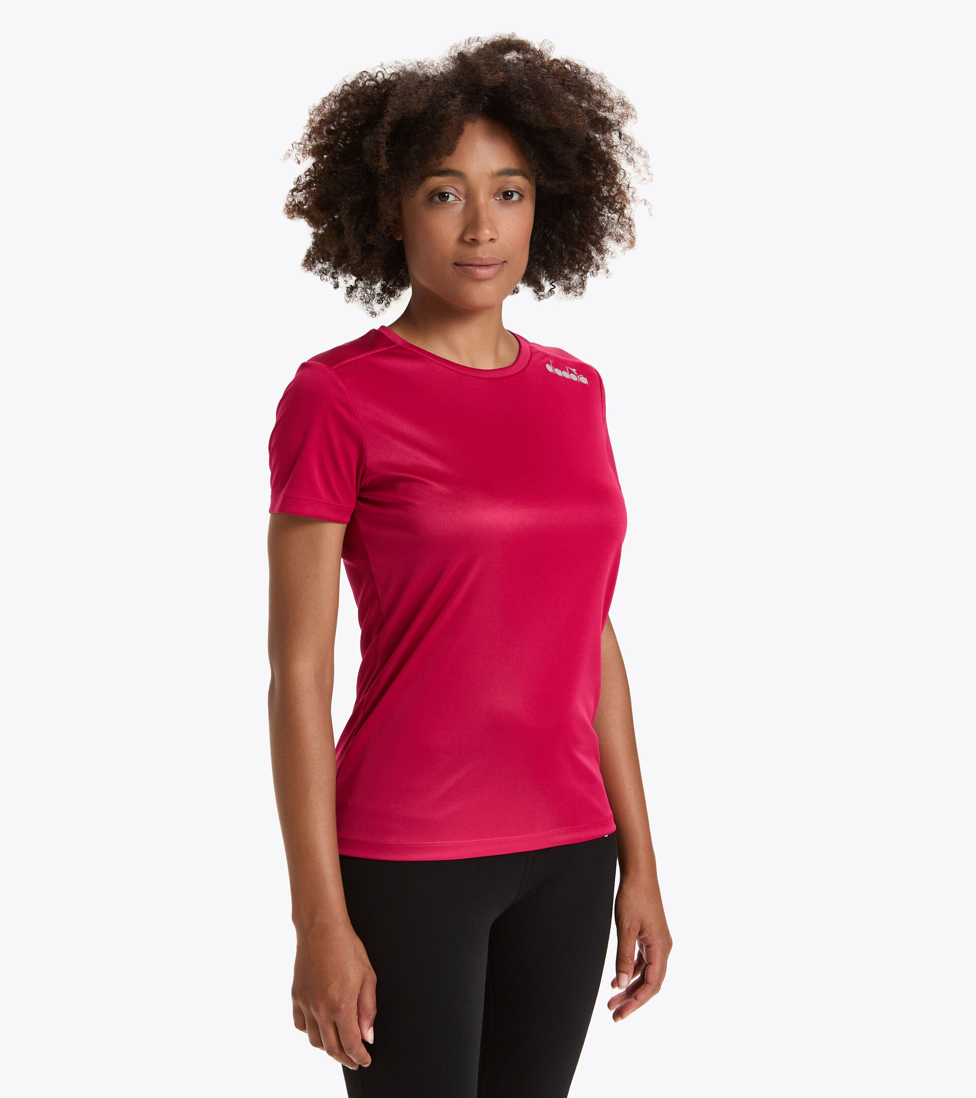 T-shirt de running - Femme L. SS CORE TEE ROSE VOYANT - Diadora