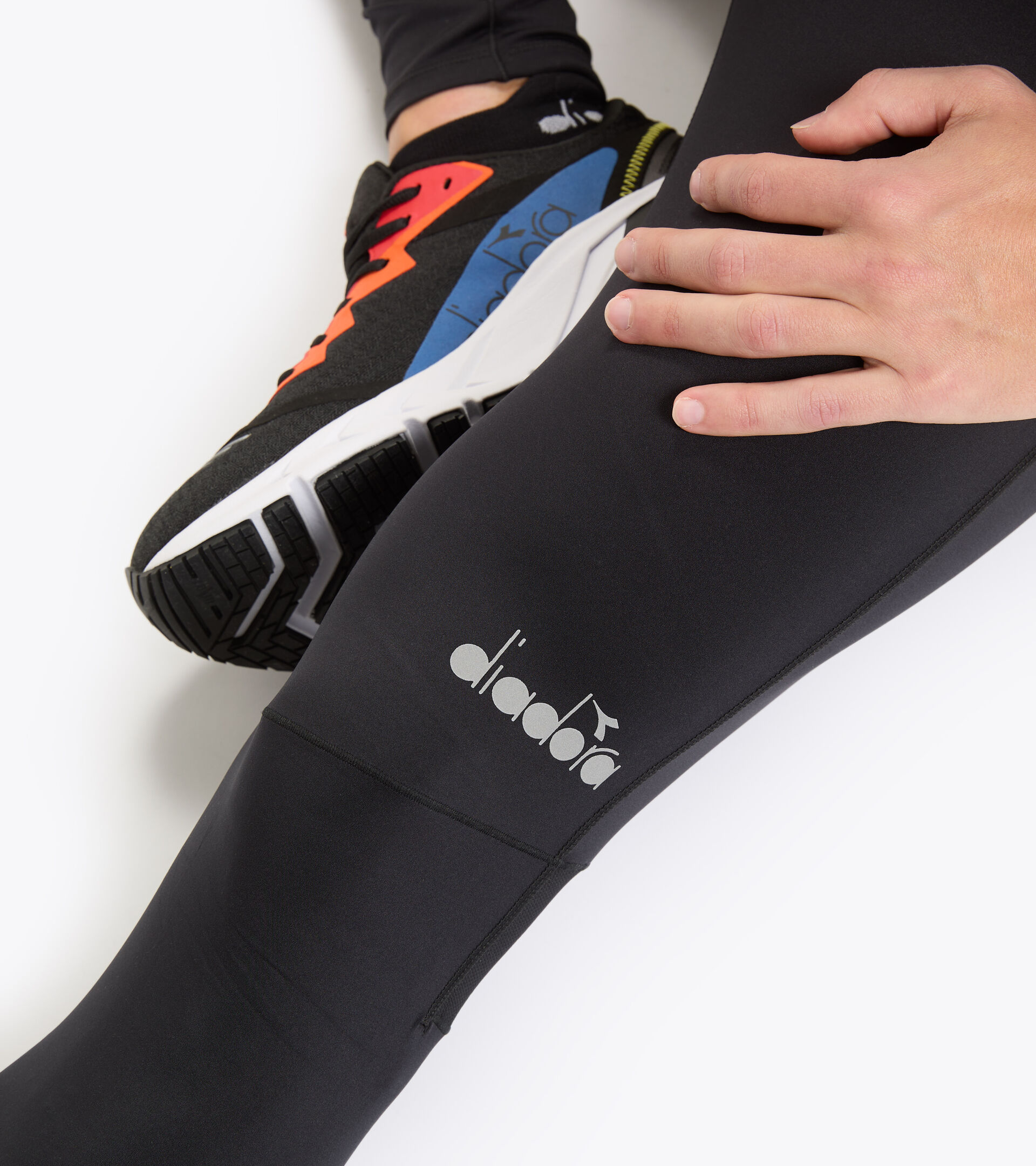 Contoured running leggings - Men RUNNING TIGHTS BLACK - Diadora