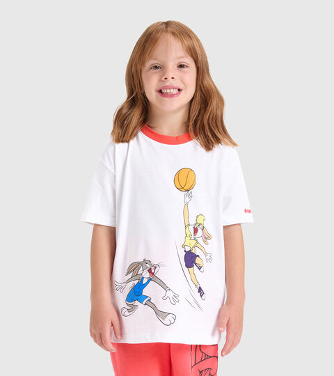 T-shirt sportiva - Bambini/e JU.T-SHIRT SS WB ROSSO CORALLO CALDO - Diadora