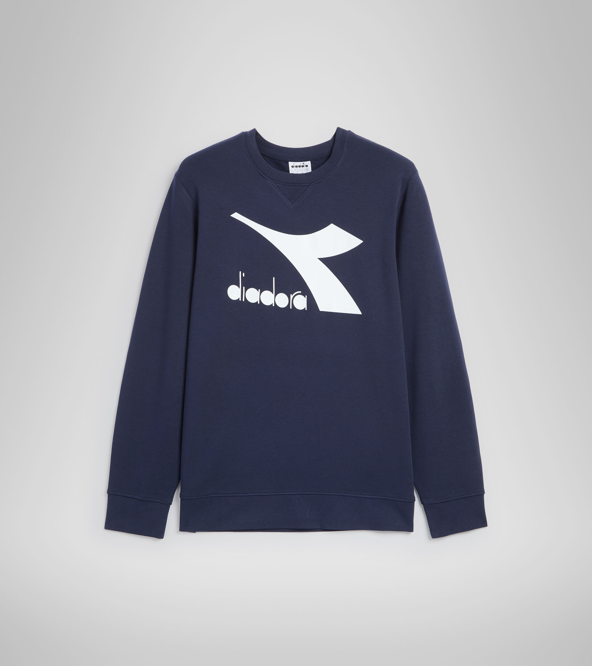 Crew-neck sweatshirt - Men SWEATSHIRT CREW LOGO CHROMIA CLASSIC NAVY - Diadora