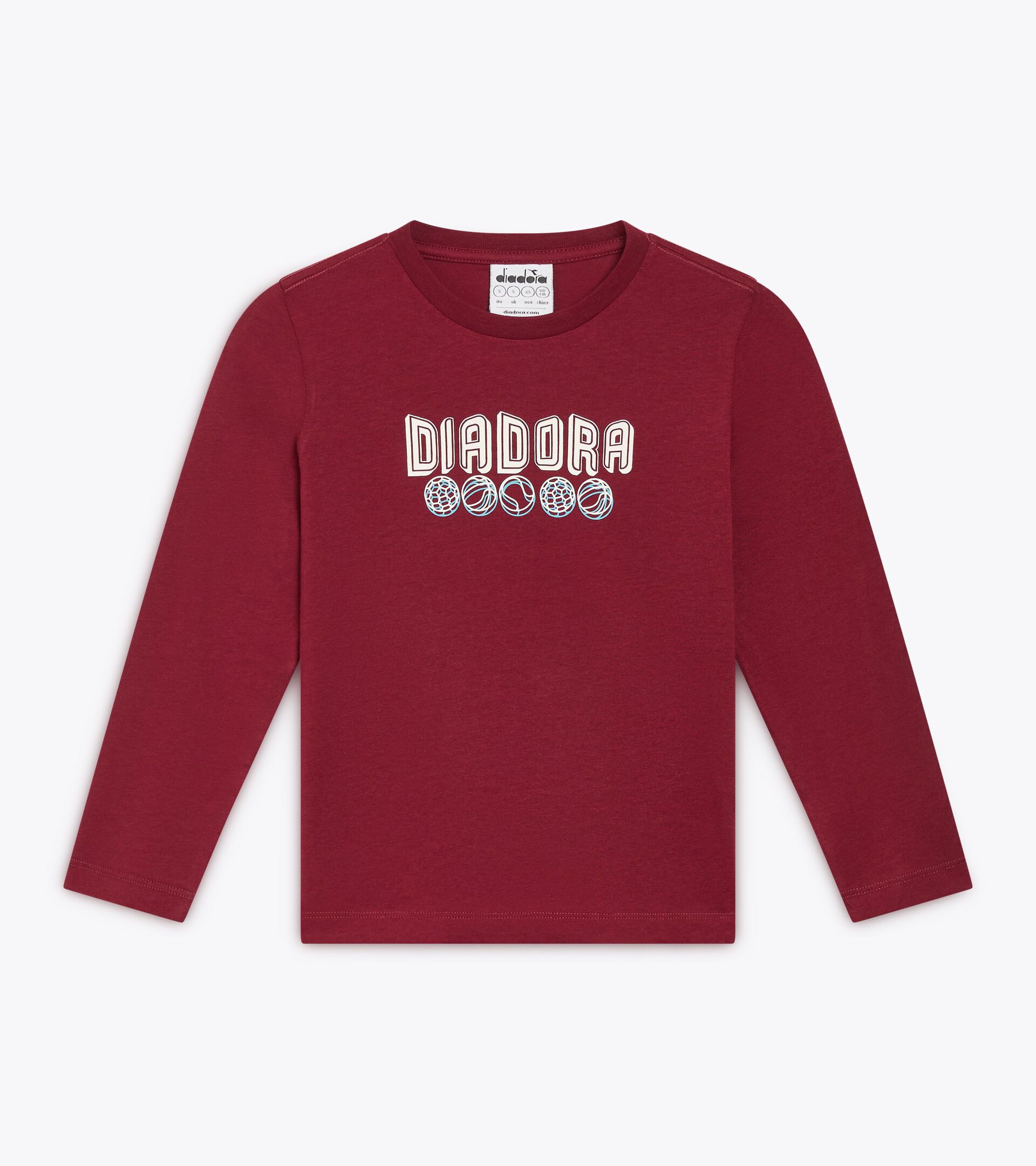 T-shirt en coton à manches longues - Ado garçon
 JB. T-SHIRT LS LOGO PORTO TAWNY - Diadora