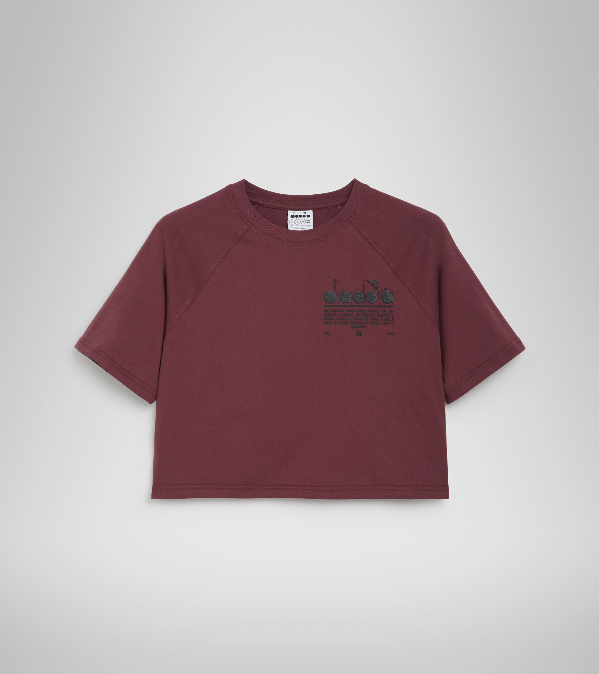 T-Shirt aus Baumwolle - Damen L. T-SHIRT SS MANIFESTO VERNICHTET VIOLETT - Diadora