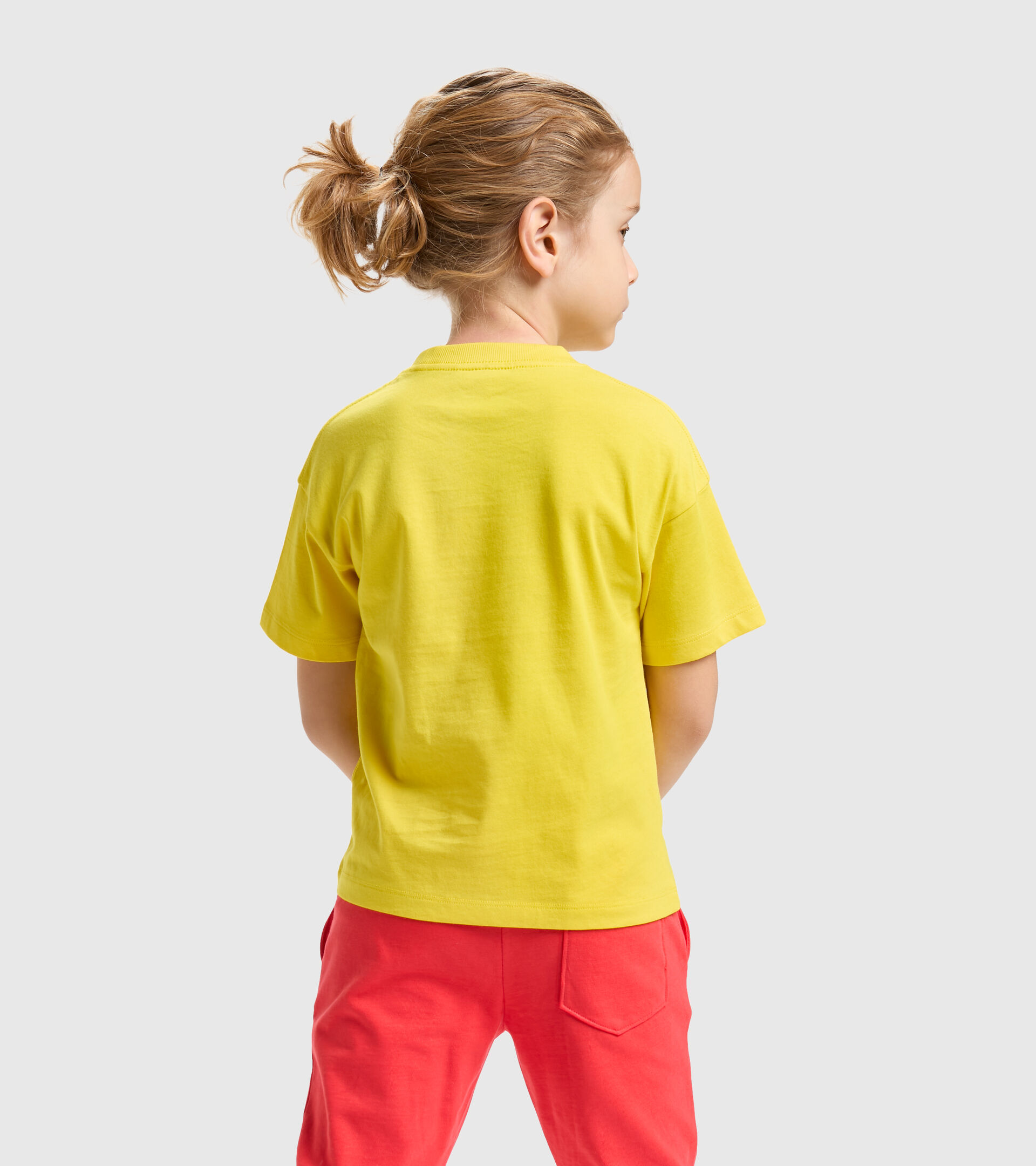 Camiseta de algodón juvenil - Unisex JU.T-SHIRT SS BL RAINBOW LENTE AMARILLA - Diadora