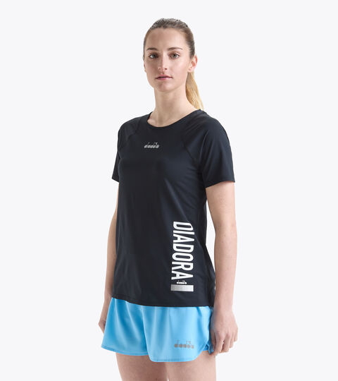 Lauf-T-Shirt - Damen L. SUPER LIGHT SS T-SHIRT BE ONE SCHWARZ - Diadora