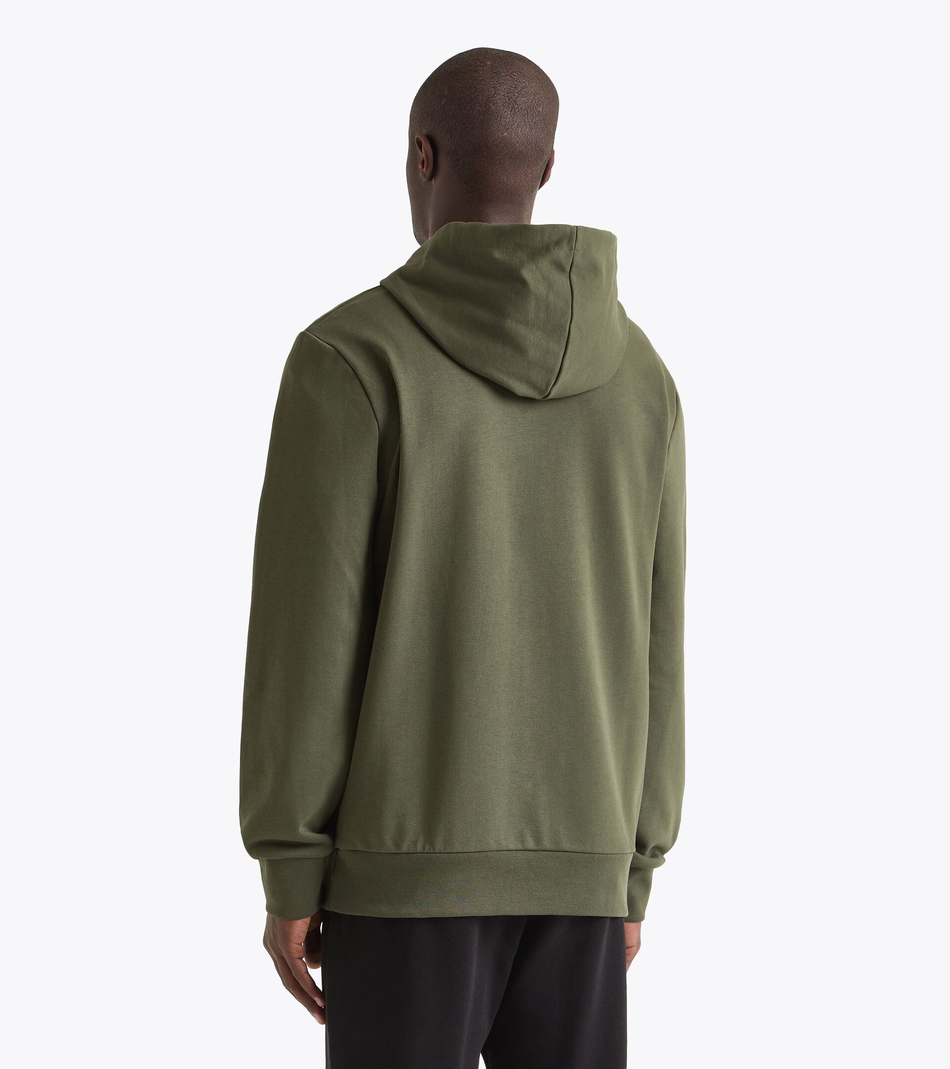Sweatshirt mit Kapuze im Colorblock - alle Geschlechter HOODIE LOGO ROTGUSSGRÃœN - Diadora