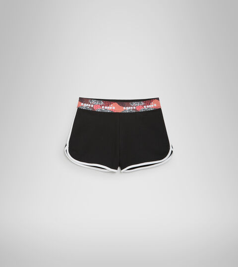 L. SHORT FLOSS, SCHWARZ Sportliche Baumwoll-Shorts - Damen L. SHORT FLOSS SCHWARZ - Diadora