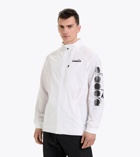 Full-zip tennis jacket - Men FZ JACKET OPTICAL WHITE - Diadora