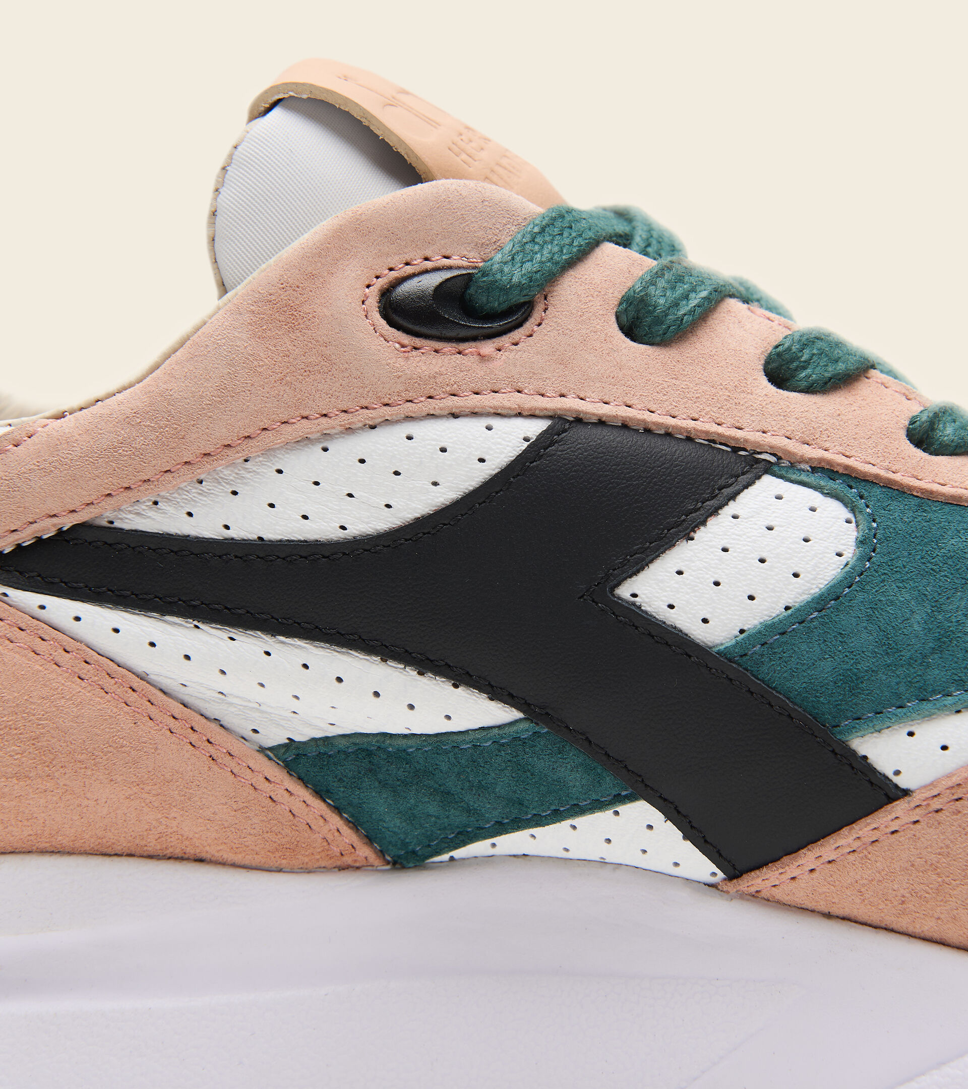Made in Italy Heritage Shoe - Unisex ECLIPSE ITALIA WHITE/DUSTY CORAL - Diadora