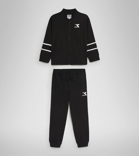 JU.TRACKSUIT FZ RAINBOW, SCHWARZ Sportlicher Trainingsanzug Junior - Unisex JU.TRACKSUIT FZ RAINBOW SCHWARZ - Diadora