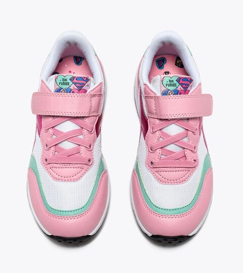 RACE PS SUPERGIRL, CANDY PINK/HOT PINK Sports sneaker - Girls - 4 to 8 years old RACE PS SUPERGIRL CANDY PINK/HOT PINK - Diadora