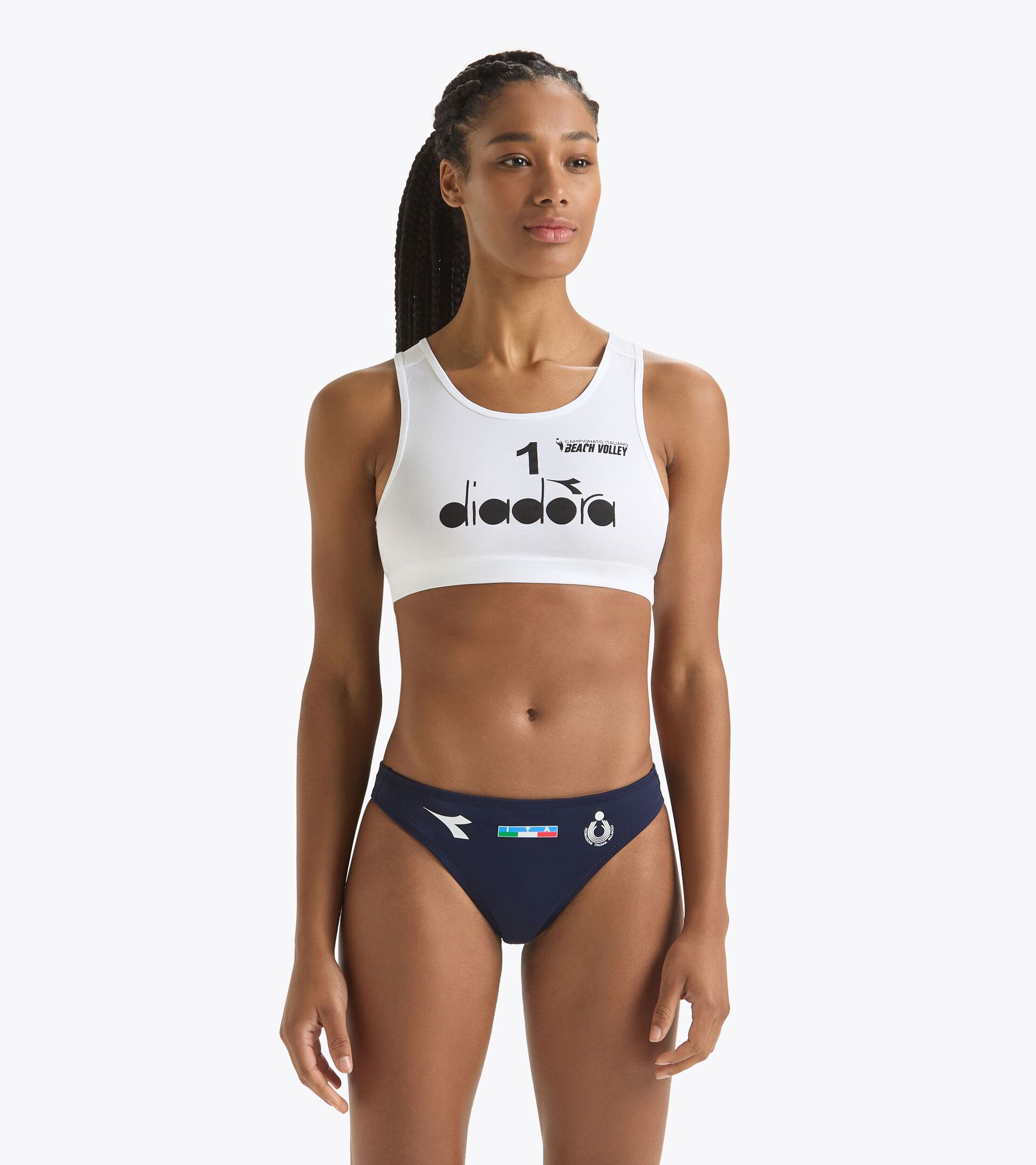 Top de sport - Championnat d’Italie de Beach Volley TOP GARA DONNA #1 CAMP. ITALIANO 24 BLANC VIF - Diadora