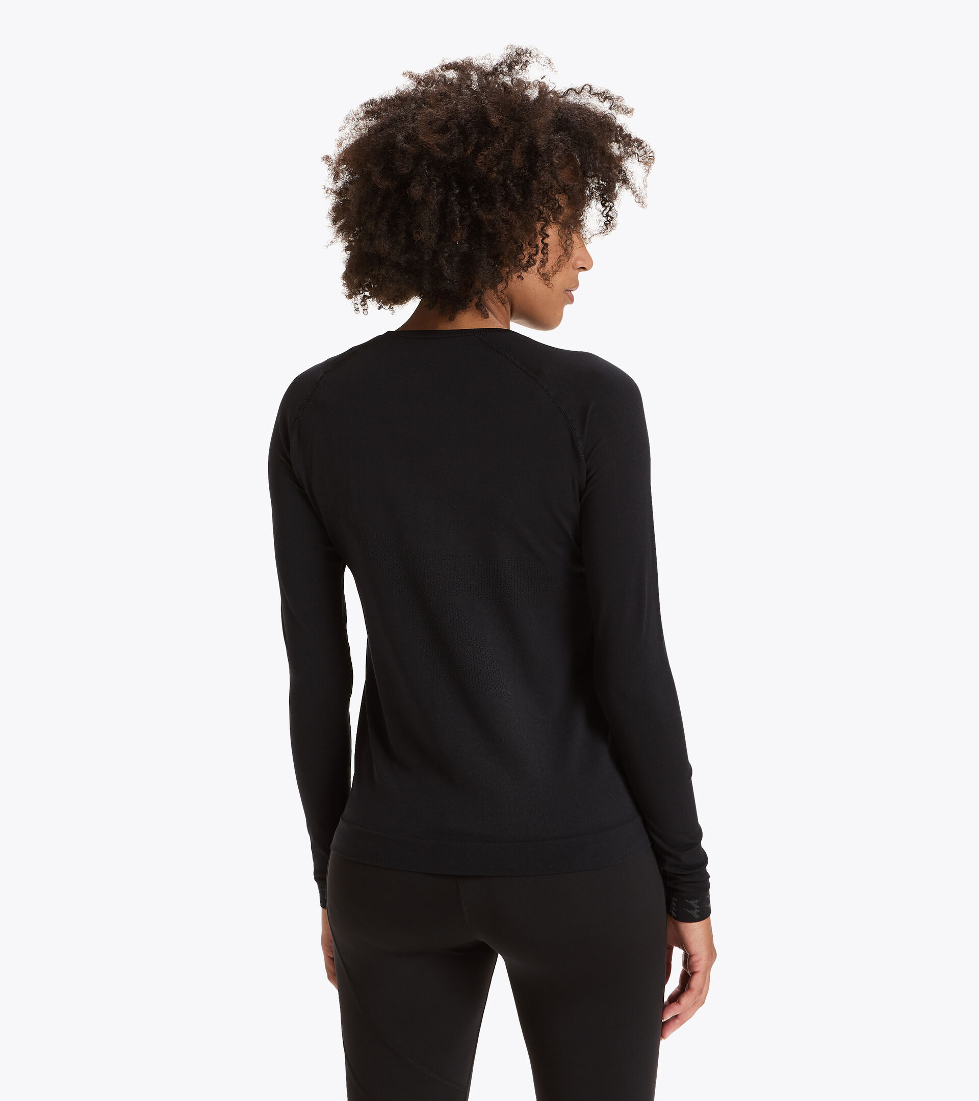 Italian-made running T-shirt - Women L. LS SKIN FRIENDLY T-SHIRT BLACK - Diadora