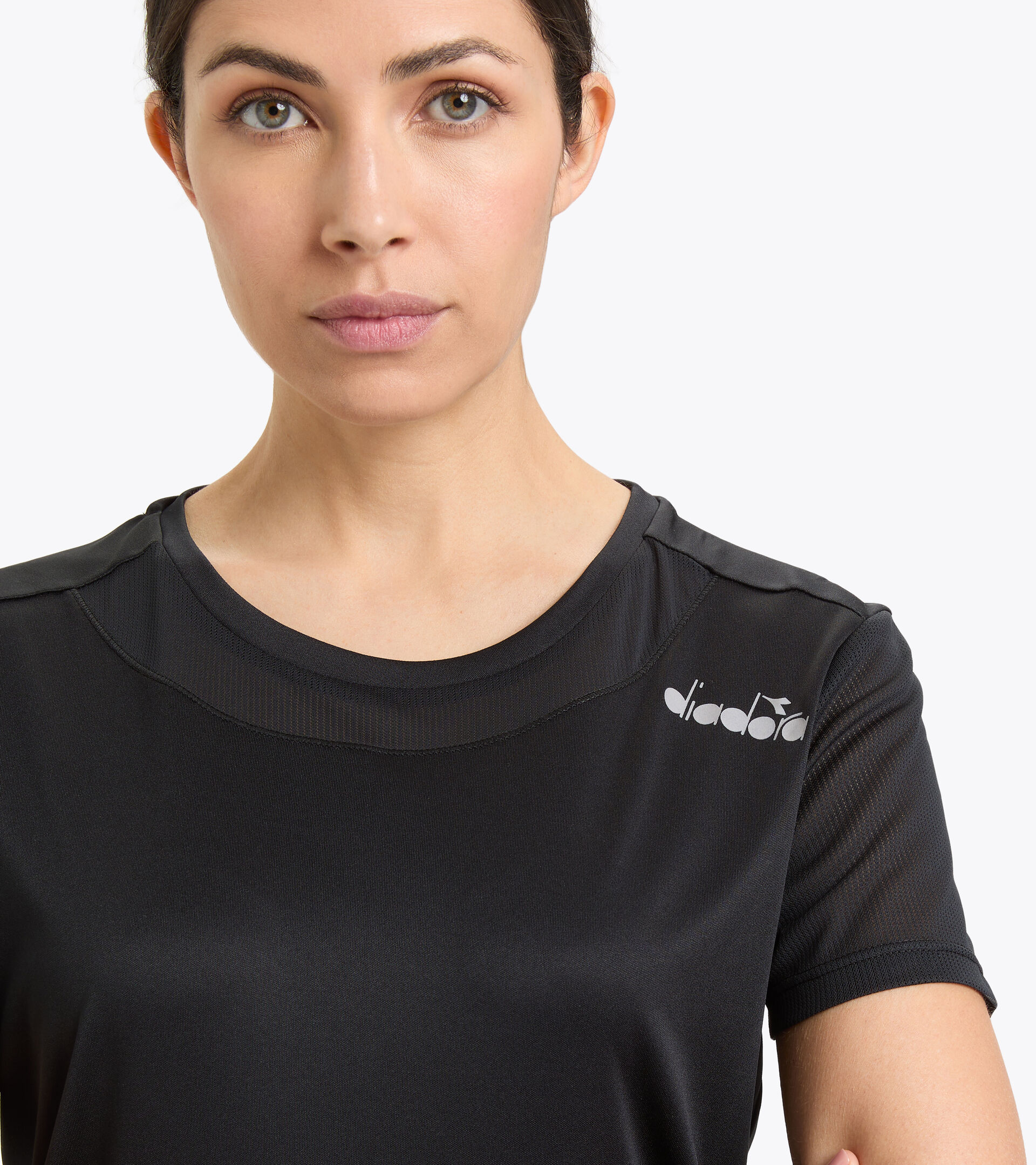 Polyester running T-shirt - Women L. SS CORE TEE BLACK - Diadora