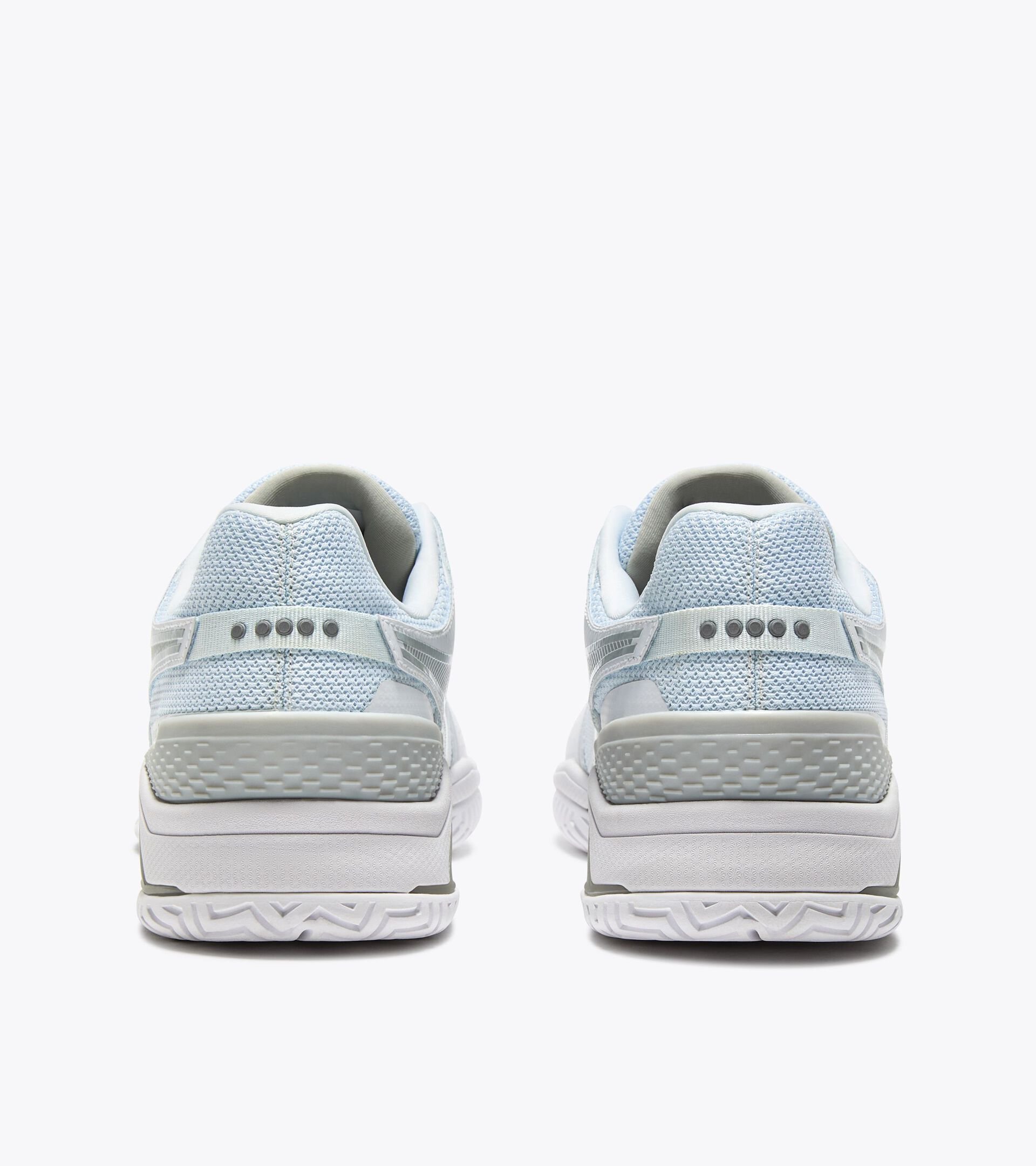 Tennis shoe for hard surfaces and clay courts - Protection and cushioning - Men’s BLUSHIELD TORNEO 3 AG WHITE/SILVER - Diadora