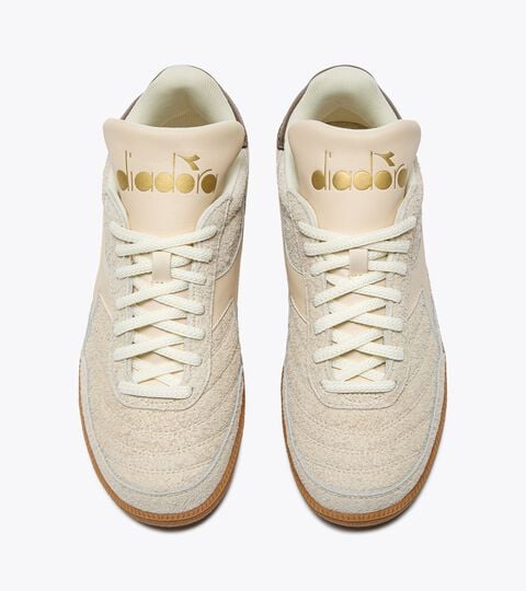 GOLD INDOOR HAIRY, BEIGE BLEACHED Suede leather sports sneakers - All-gender GOLD INDOOR HAIRY BEIGE BLEACHED - Diadora