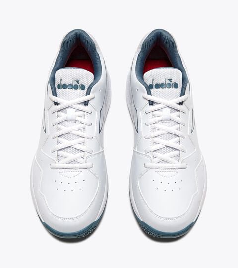 VOLEE 6, WHITE/OCEANVIEW/SALSA Chaussures de tennis - Homme VOLEE 6 WHITE/OCEANVIEW/SALSA - Diadora