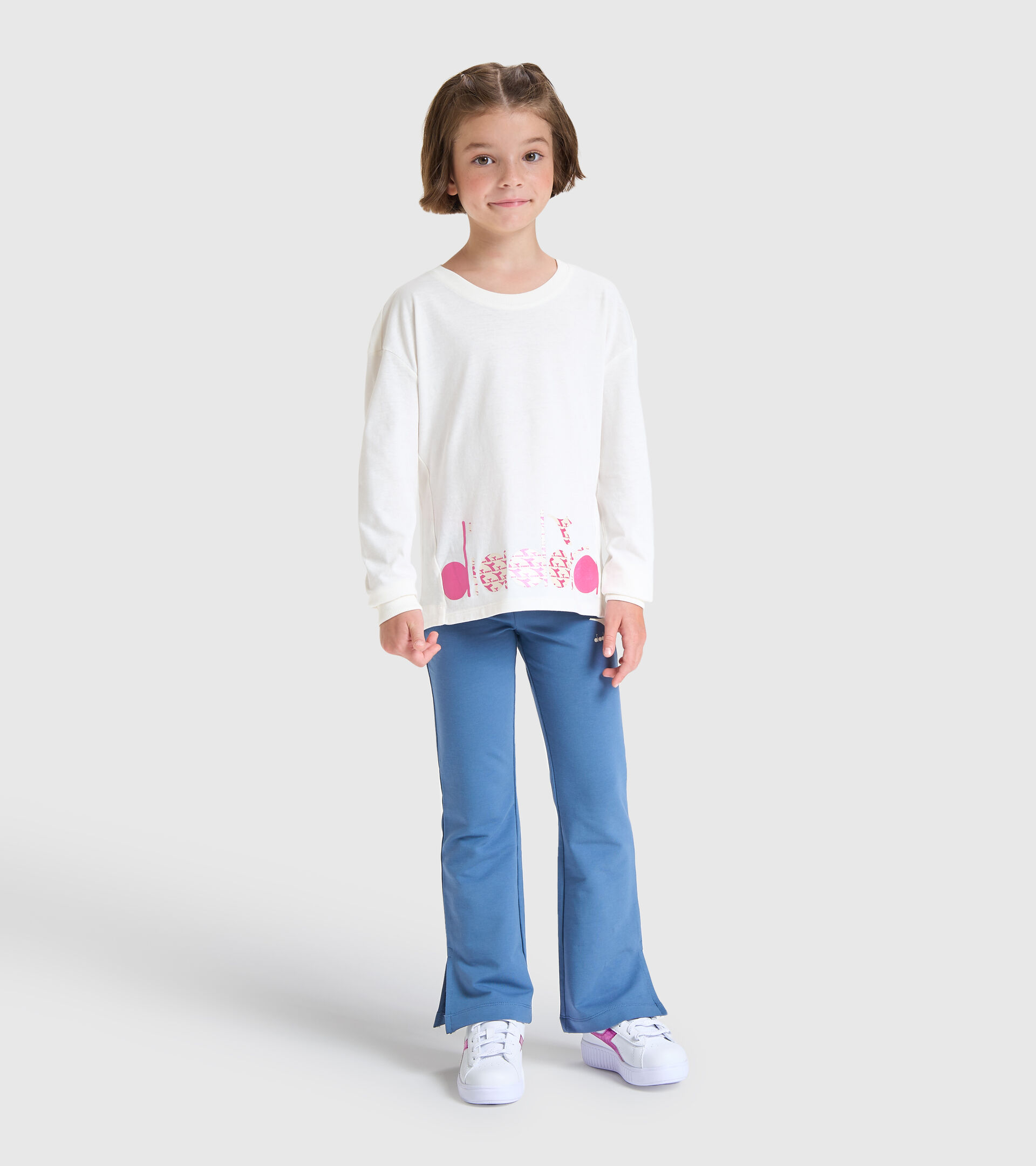 Long-sleeved T-shirt - Kids JG.T-SHIRT LS TWINKLE WHISPER WHITE - Diadora
