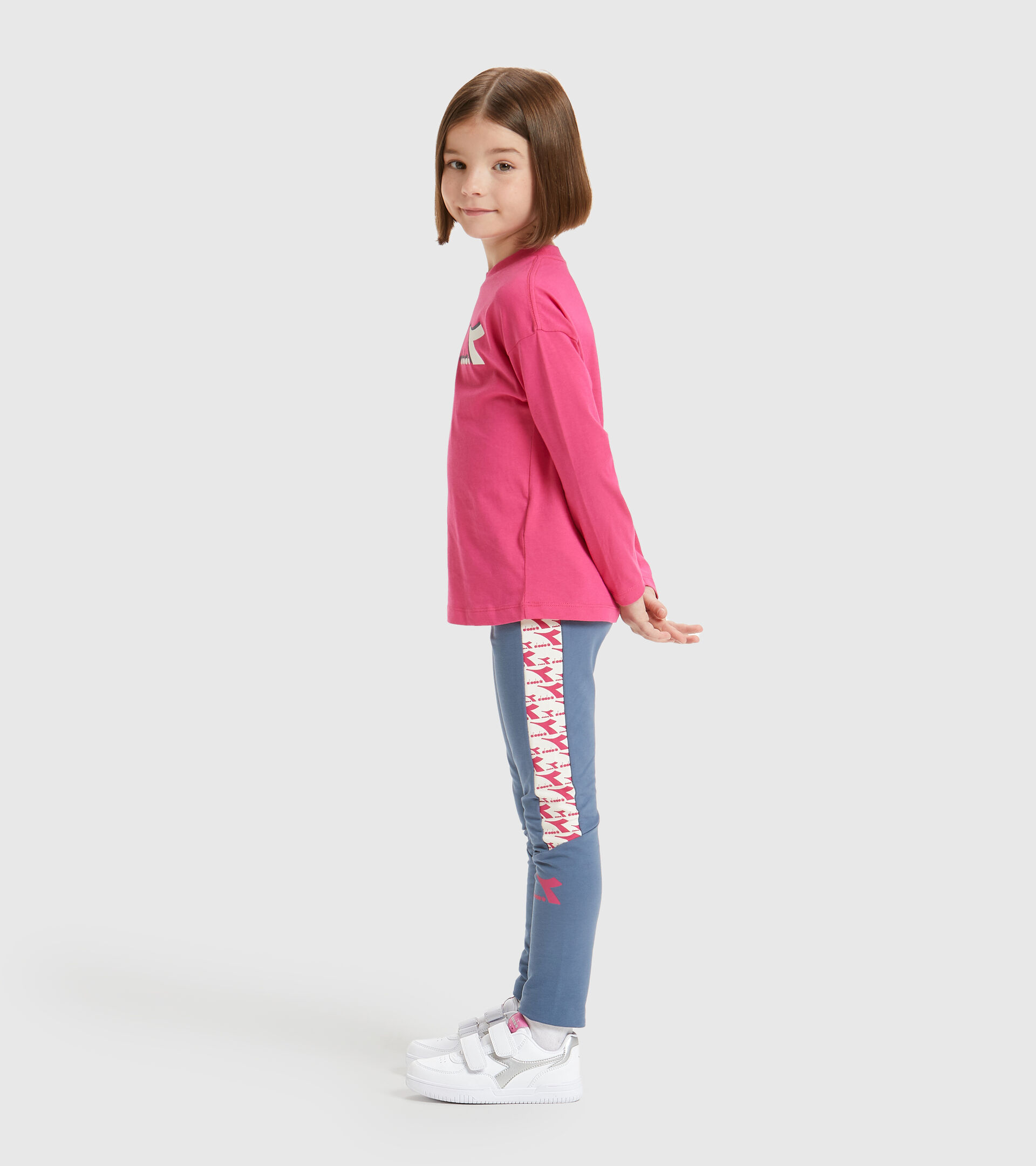 Pantalon de sport - Garçon JG.LEGGINGS TWINKLE PORCELAINE BLEU - Diadora