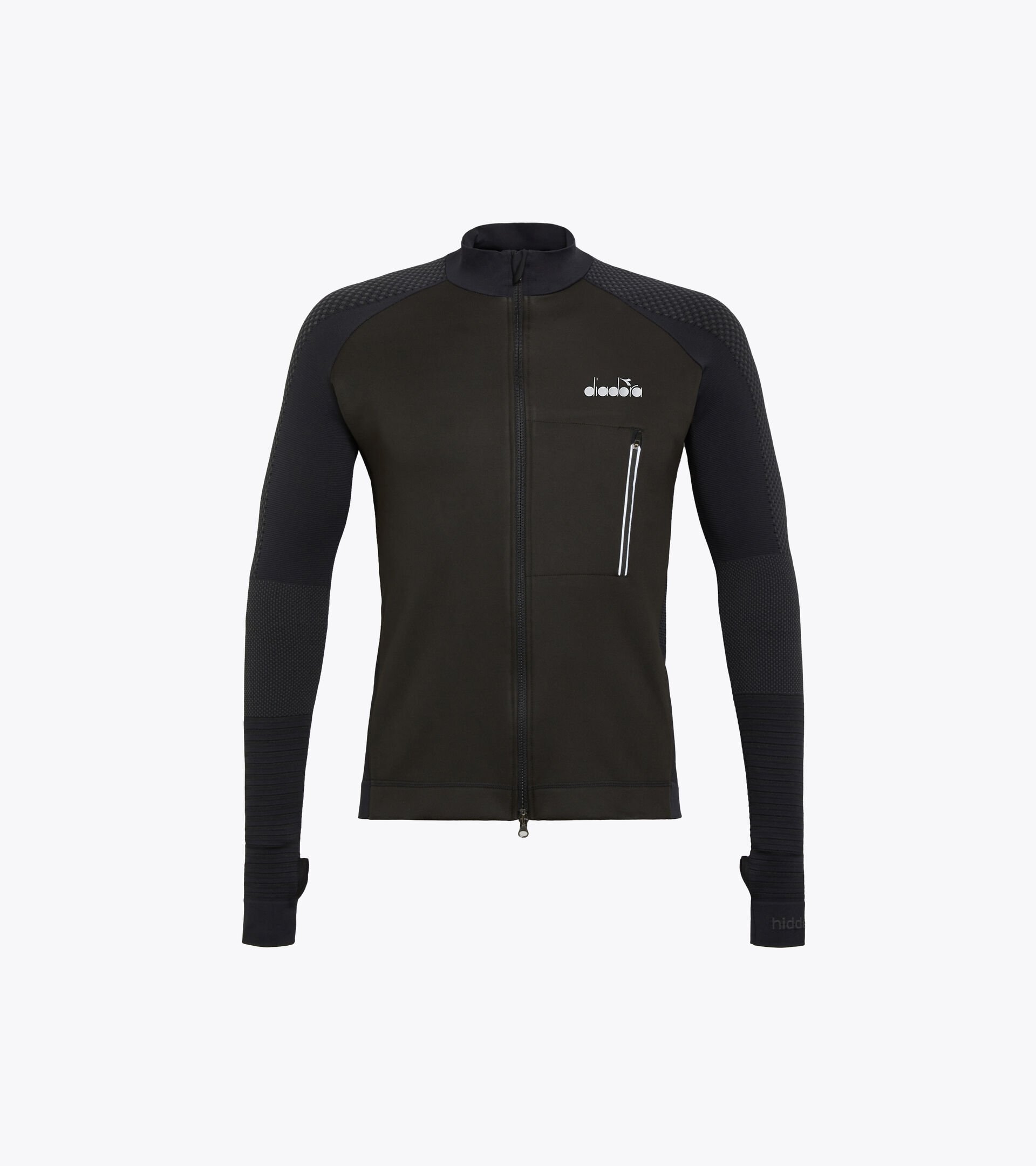 Italian-made running jacket - Men HIDDEN POWER JACKET BLACK - Diadora