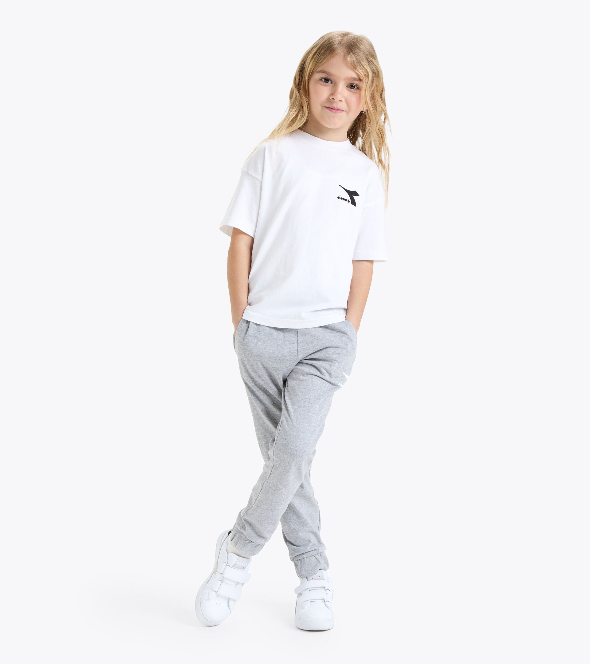 Camiseta de algodón - Niños y niñas
 JU.T-SHIRT SS SL BLANCO VIVO - Diadora