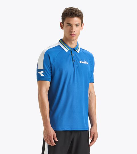 Tennis polo shirt - Men SS POLO ICON DEJA VU BLUE - Diadora