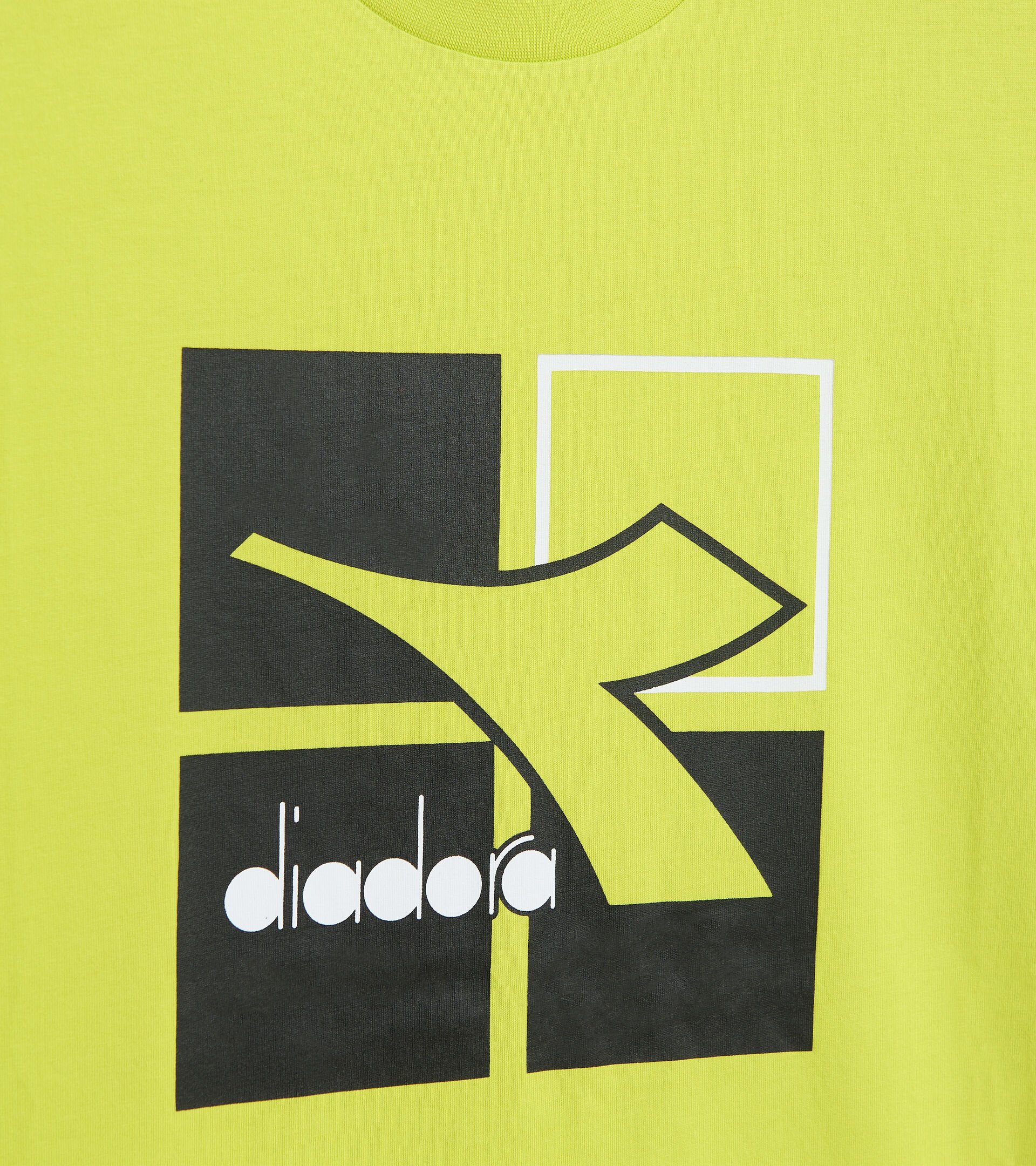 Cotton T-shirt - Men T-SHIRT SS FRAME GREEN SPRING - Diadora