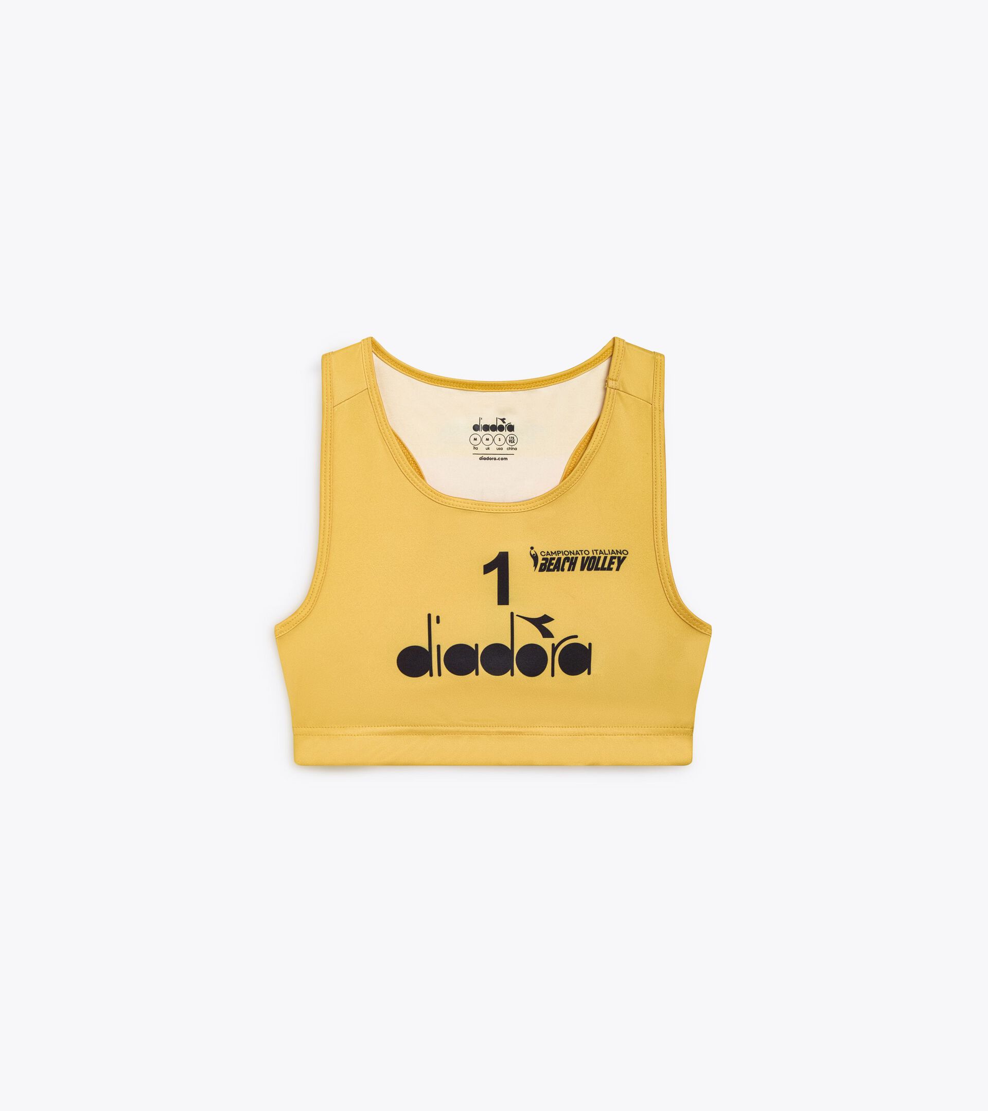 Sports bra - Italian Beach Volley Championship TOP GARA DONNA #1 CAMP. ITALIANO 24 ORANGE OCHRE (40003) - Diadora