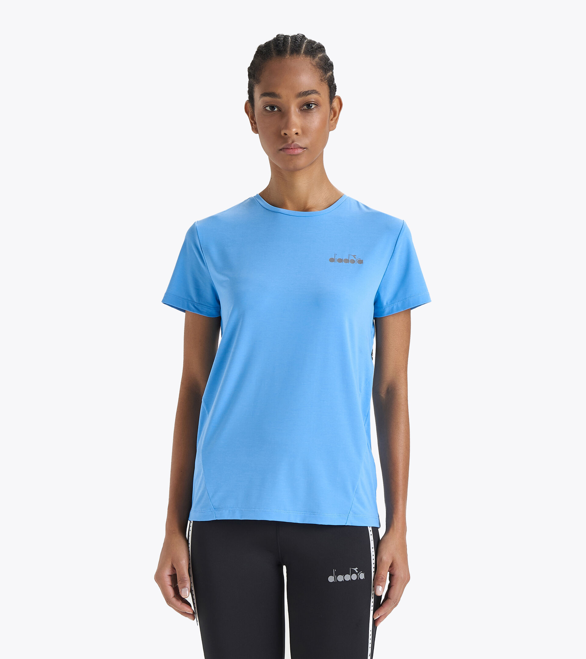 Running t-shirt - Women  L. SS T-SHIRT BE ONE BONNIE SKY-BLUE - Diadora