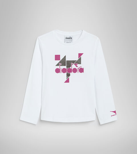JG.T-SHIRT LS GLEE, OPTICAL WHITE Long-sleeved T-shirt - Girls JG.T-SHIRT LS GLEE OPTICAL WHITE - Diadora