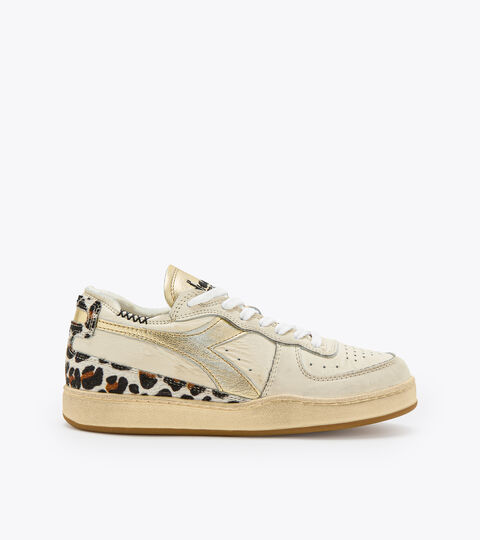 Zapatillas Heritage - Mujer MI BASKET ROW CUT METALLIC ANIMALIER WN BLANCO ANTIGUO - Diadora