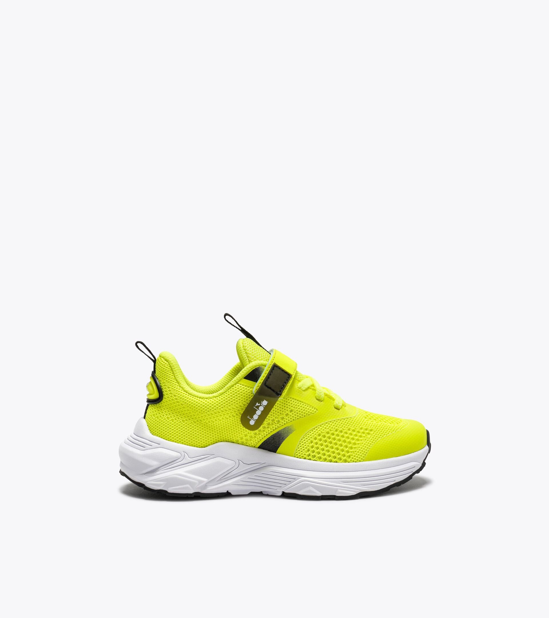 Chaussures de running - Syst&egrave;me &agrave; double la&ccedil;age - Junior
 SNIPE 4 JR GIALLO FLUO/NERO (C4102) - Diadora