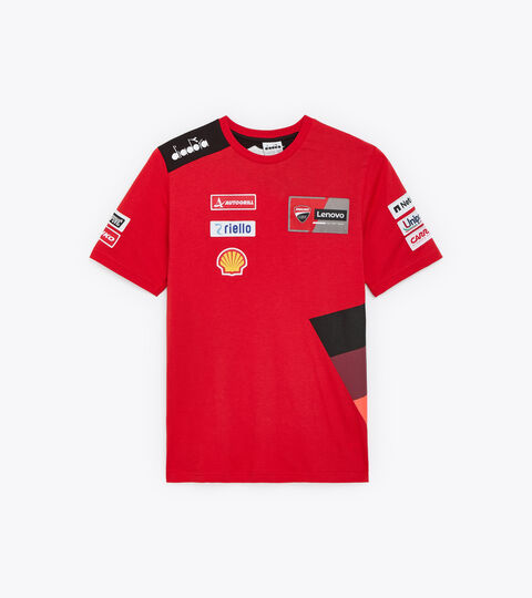 POLO DUCATI REPLICA MGP23, DUCATI MGP RED/BLACK Sporty Ducati 23 MotoGP Polo - Men’s POLO DUCATI REPLICA MGP23 DUCATI MGP RED/BLACK - Diadora