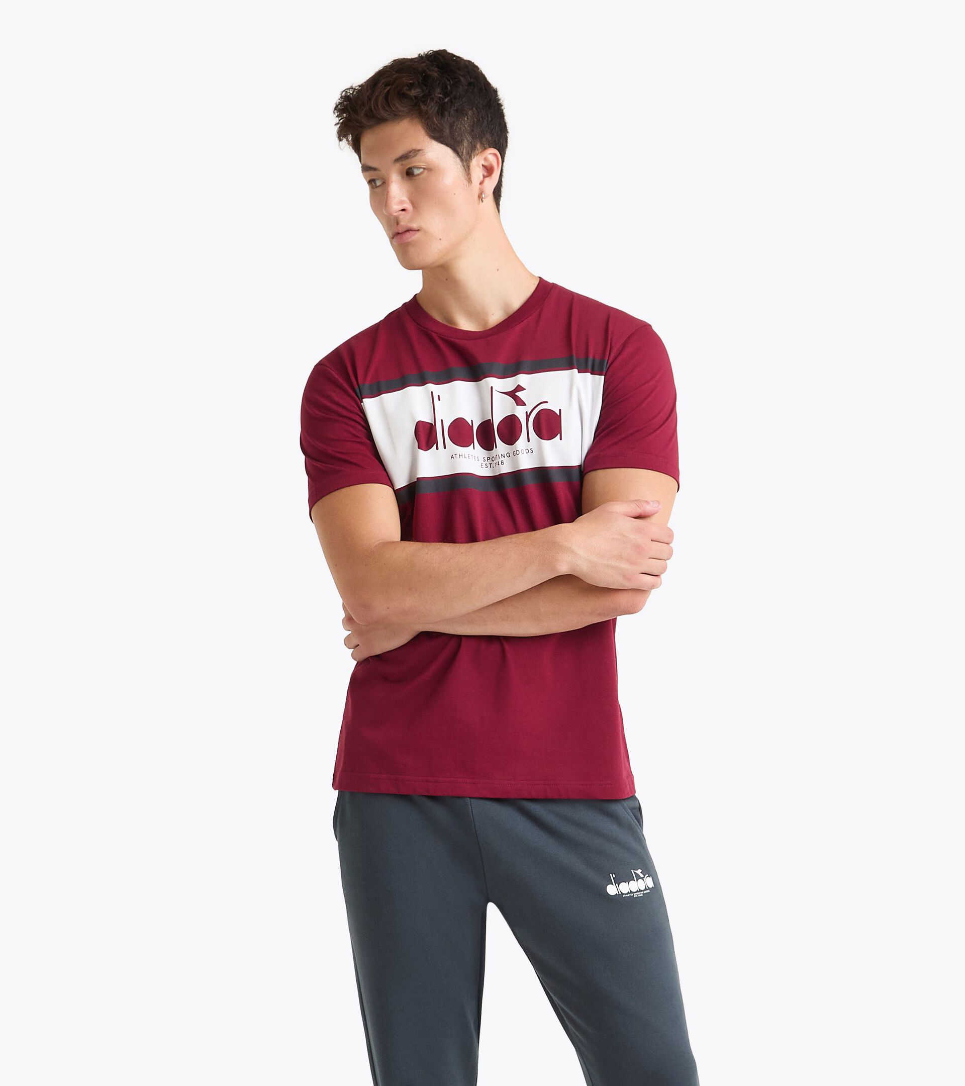 T-shirt - All-Gender T-SHIRT SS LOGO EMPIRE RED - Diadora