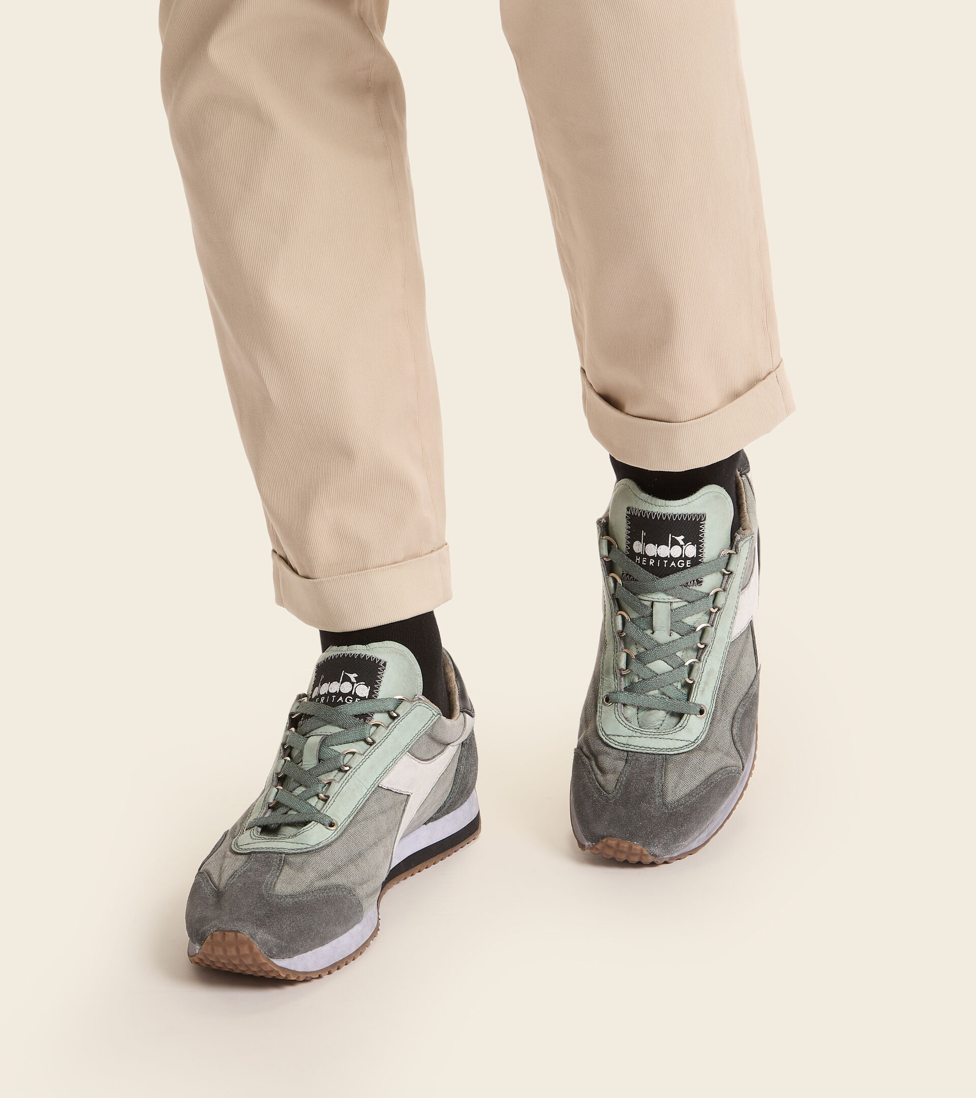 Heritage shoe - Unisex EQUIPE H DIRTY STONE WASH EVO SILT GREEN - Diadora