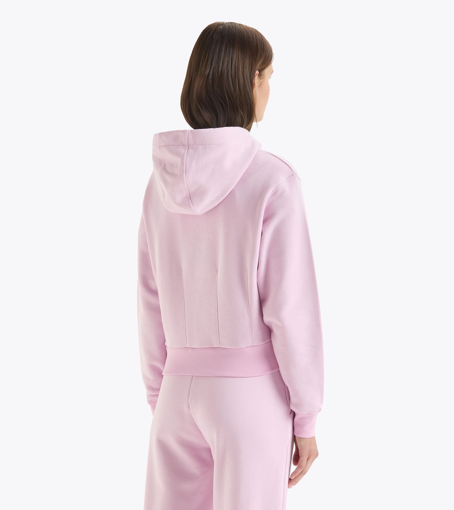 Felpa con cappuccio in cotone - Donna L. HOODIE ATHL. LOGO ROSA PIROUETTE - Diadora